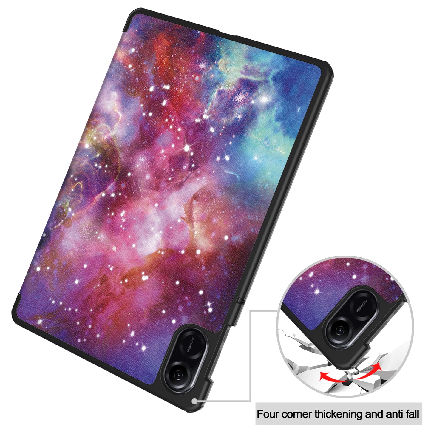 For Honor Pad X8 Pro Trifold Stand Smart Tablet Case Pattern Printing PU Leather Cover