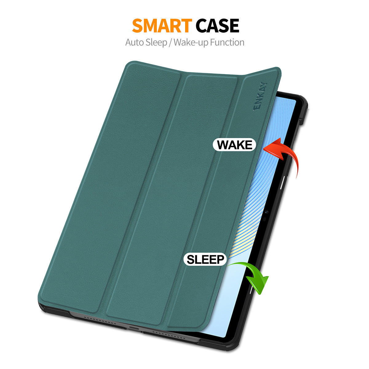 ENKAY HAT PRINCE Protective Cover for Honor Pad X8 Pro / X9 , Trifold Stand PU Leather+PC Smart Tablet Case