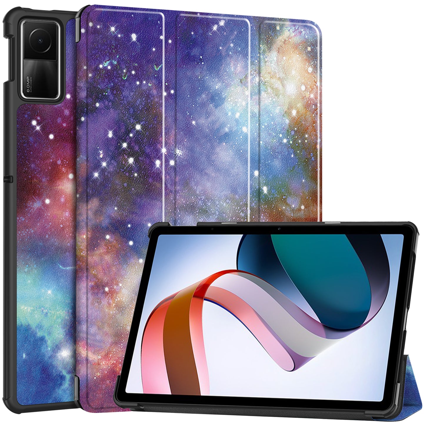 For Xiaomi Redmi Pad SE PU Leather Tablet Case Pattern Printing Tablet Cover with Tri-fold Stand