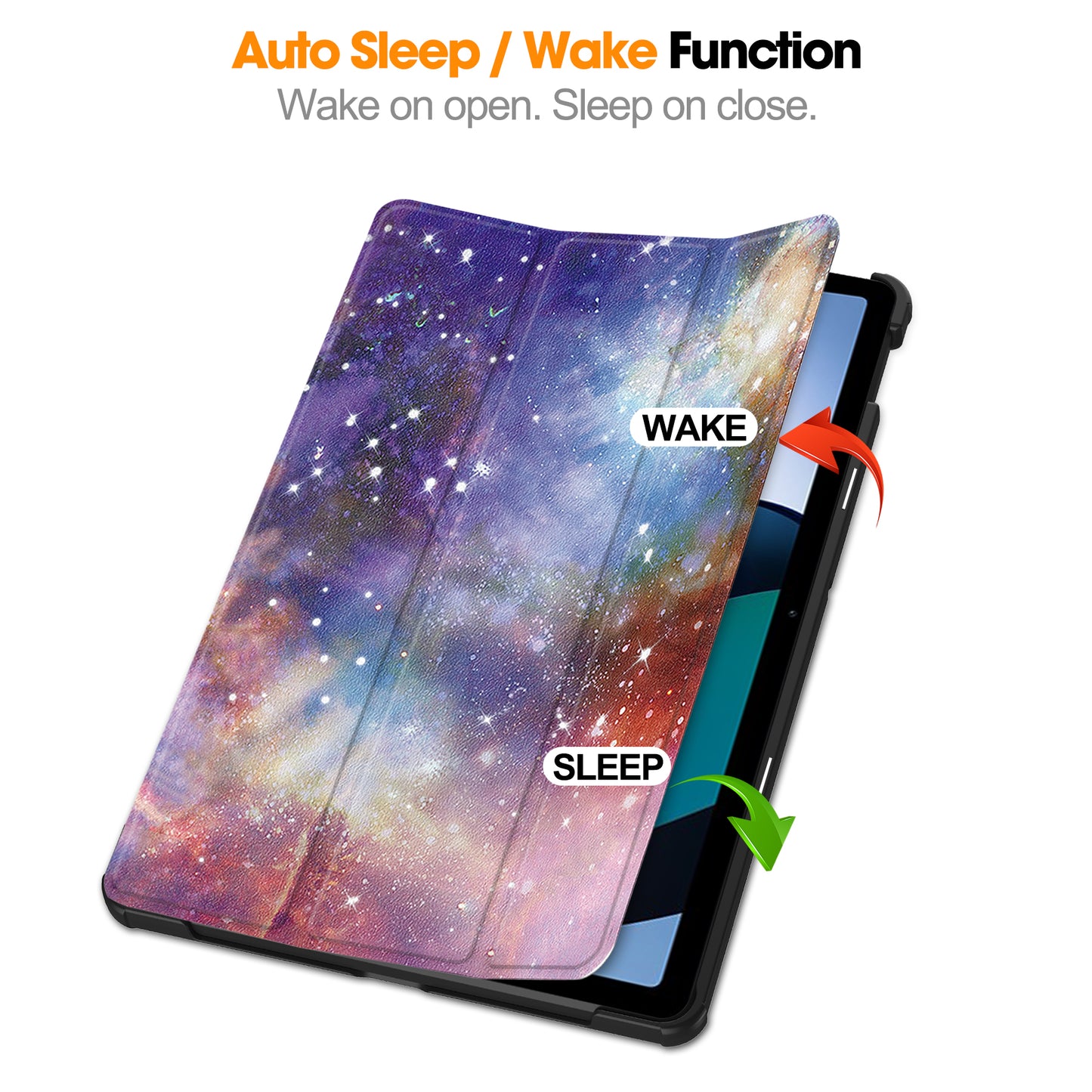 For Xiaomi Redmi Pad SE PU Leather Tablet Case Pattern Printing Tablet Cover with Tri-fold Stand