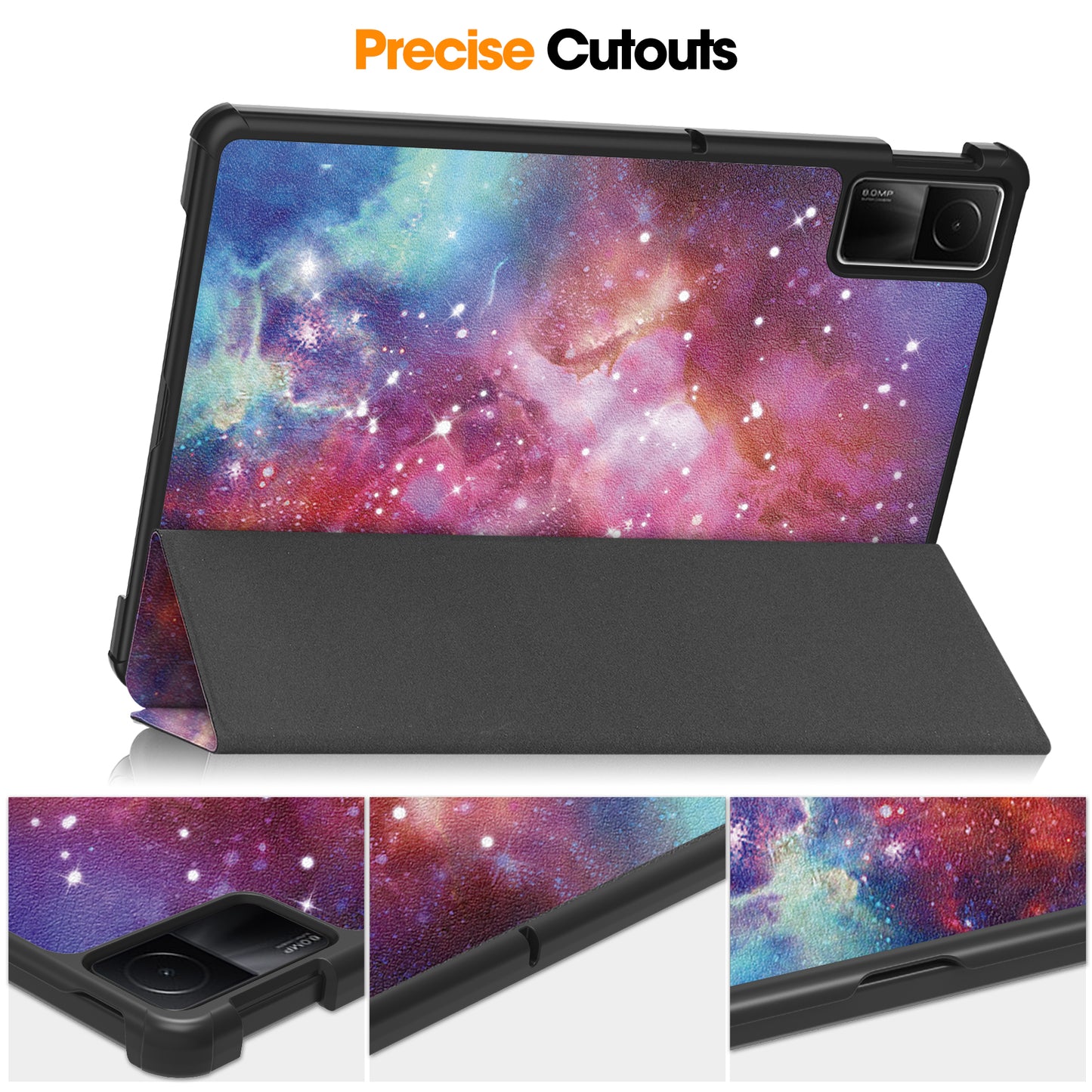 For Xiaomi Redmi Pad SE PU Leather Tablet Case Pattern Printing Tablet Cover with Tri-fold Stand