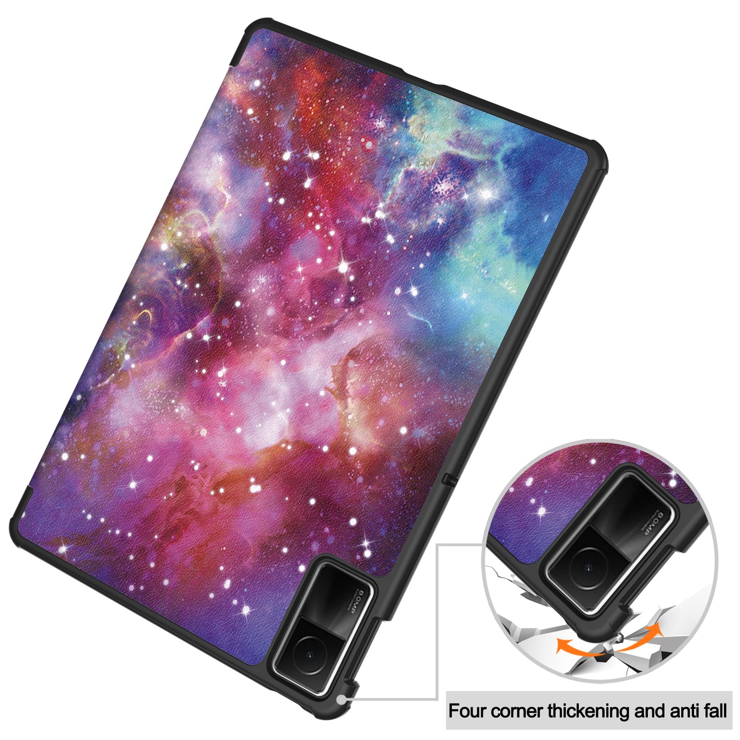 For Xiaomi Redmi Pad SE PU Leather Tablet Case Pattern Printing Tablet Cover with Tri-fold Stand