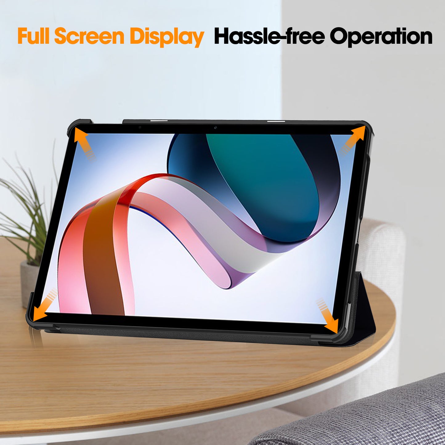 For Xiaomi Redmi Pad SE PU Leather Tablet Case Pattern Printing Tablet Cover with Tri-fold Stand