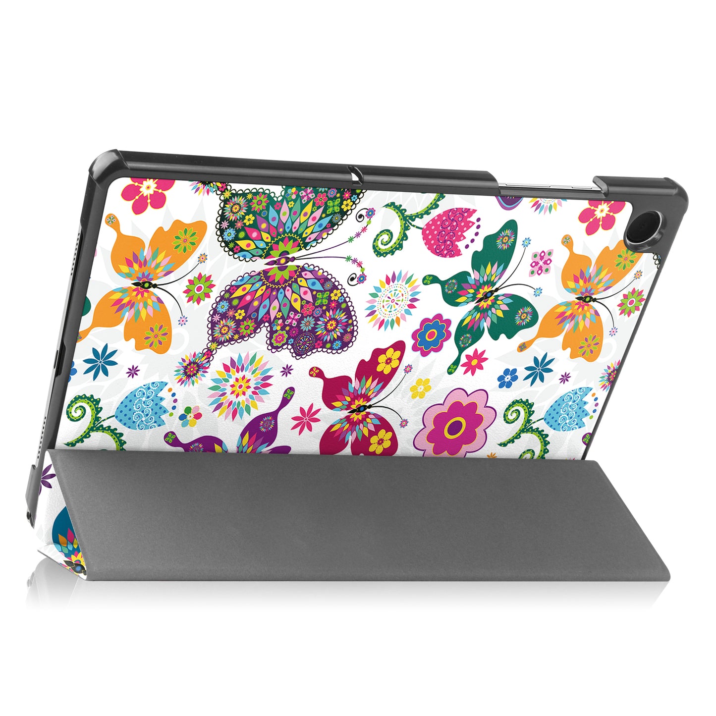 For Samsung Galaxy Tab A9+ Trifold Stand Tablet Case PU Leather Pattern Printing Smart Protective Cover