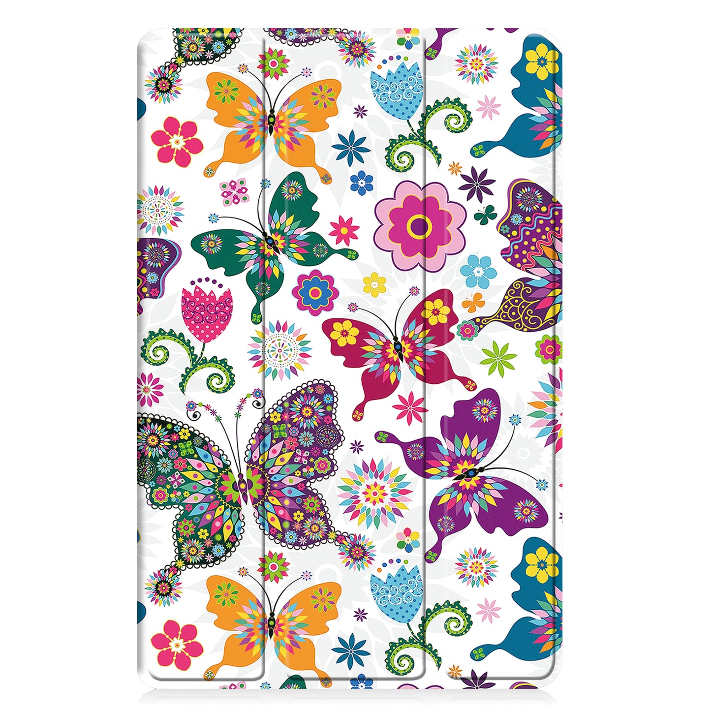 For Samsung Galaxy Tab A9+ Trifold Stand Tablet Case PU Leather Pattern Printing Smart Protective Cover