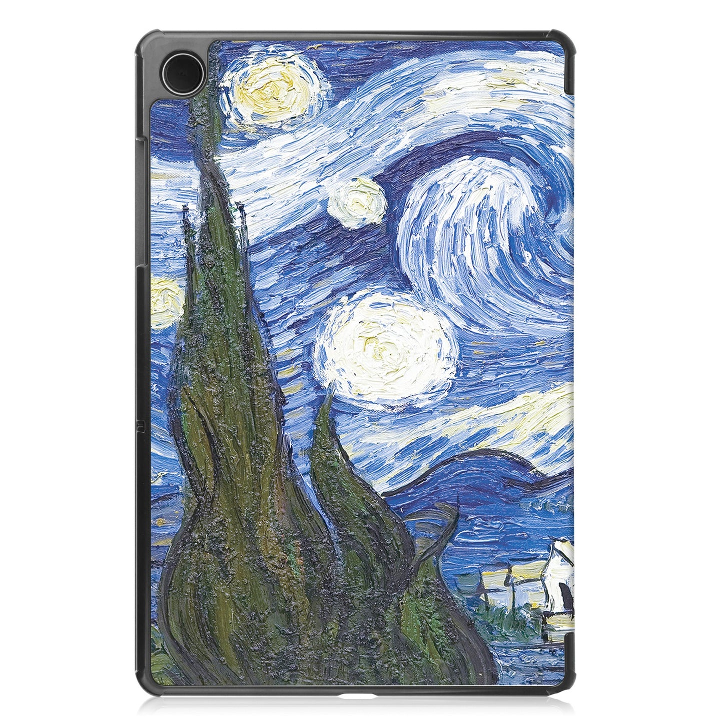 For Samsung Galaxy Tab A9+ Trifold Stand Tablet Case PU Leather Pattern Printing Smart Protective Cover