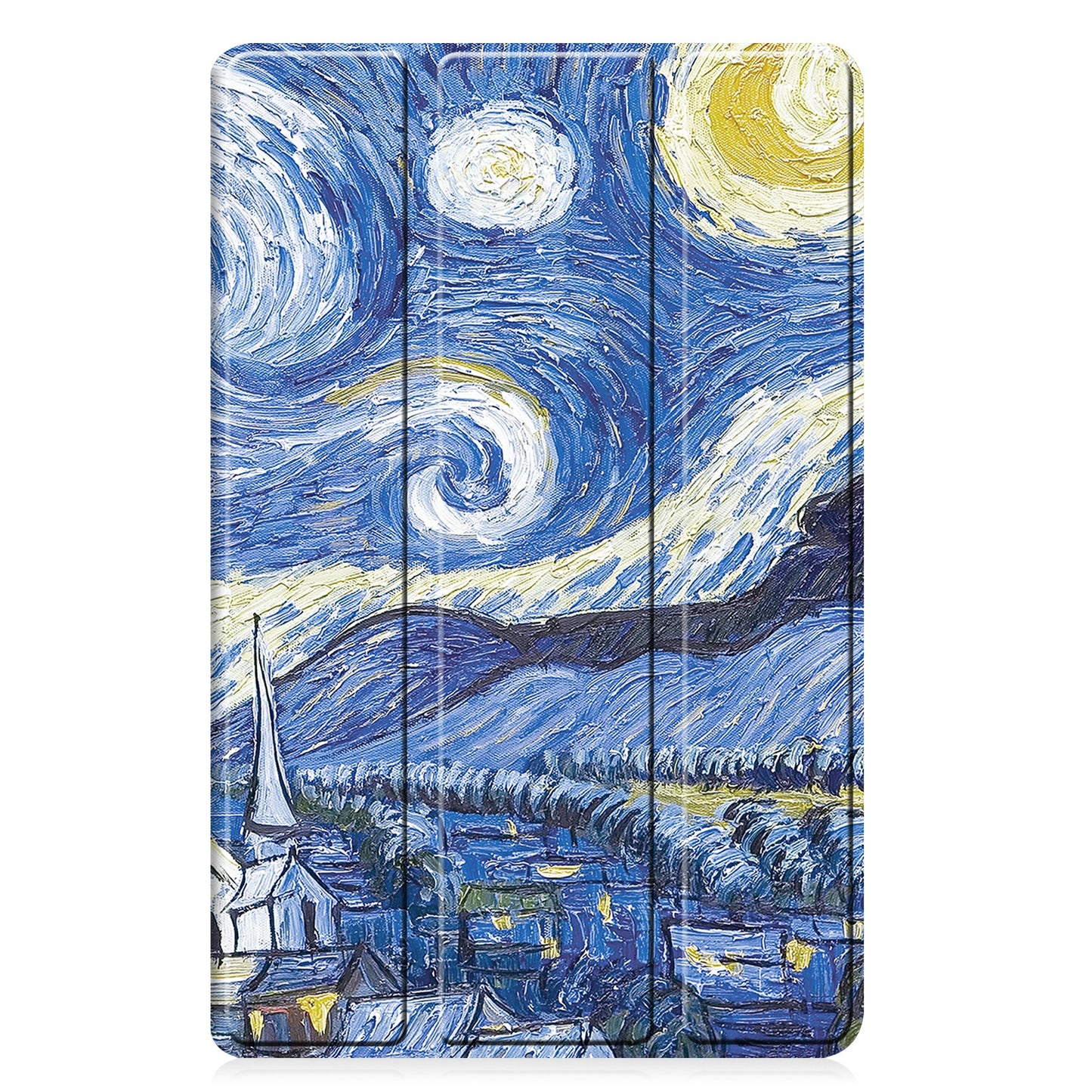 For Samsung Galaxy Tab A9+ Trifold Stand Tablet Case PU Leather Pattern Printing Smart Protective Cover