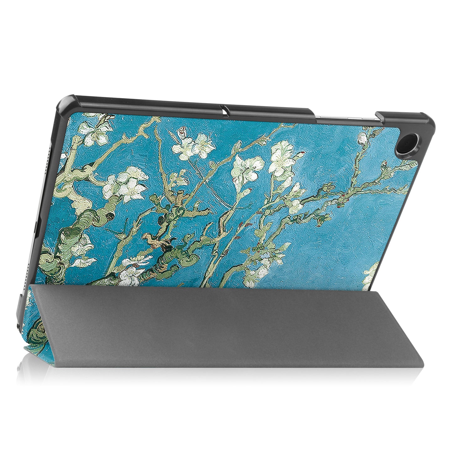 For Samsung Galaxy Tab A9+ Trifold Stand Tablet Case PU Leather Pattern Printing Smart Protective Cover
