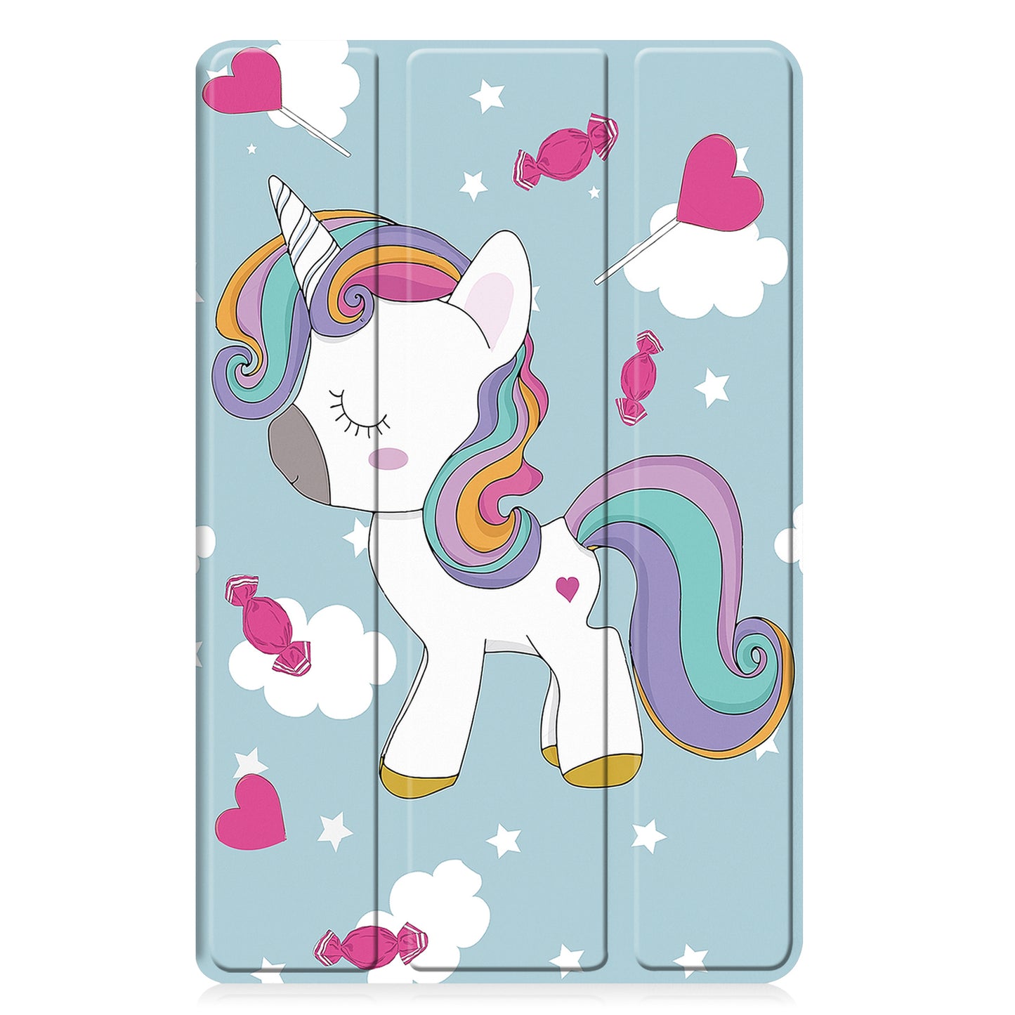 For Samsung Galaxy Tab A9+ Trifold Stand Tablet Case PU Leather Pattern Printing Smart Protective Cover