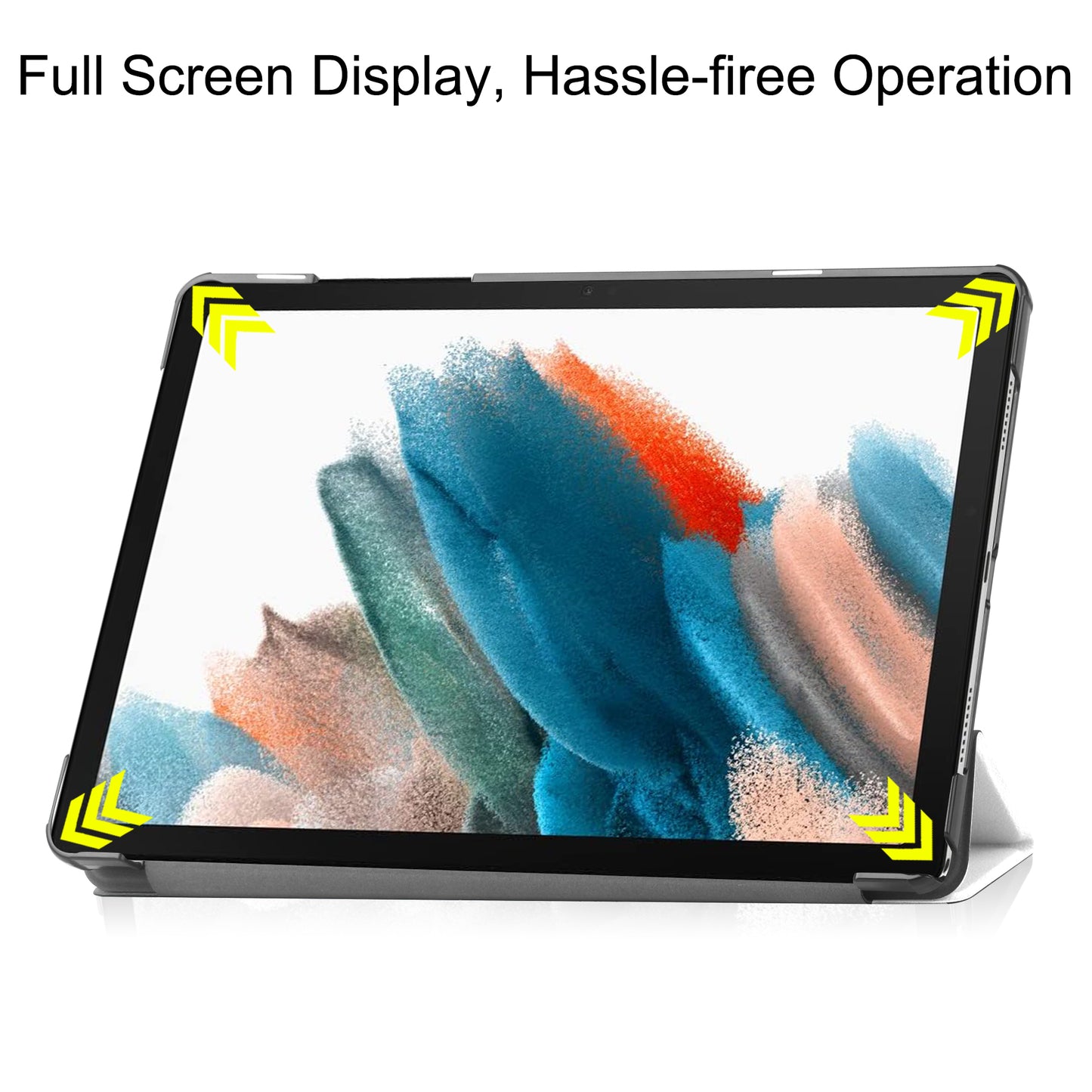 For Samsung Galaxy Tab A9+ Trifold Stand Tablet Case PU Leather Pattern Printing Smart Protective Cover