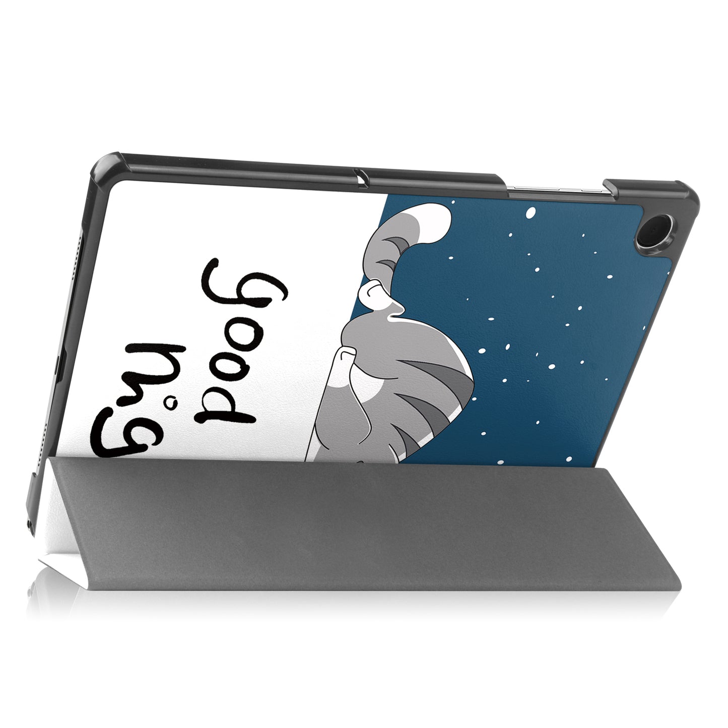 For Samsung Galaxy Tab A9+ Trifold Stand Tablet Case PU Leather Pattern Printing Smart Protective Cover