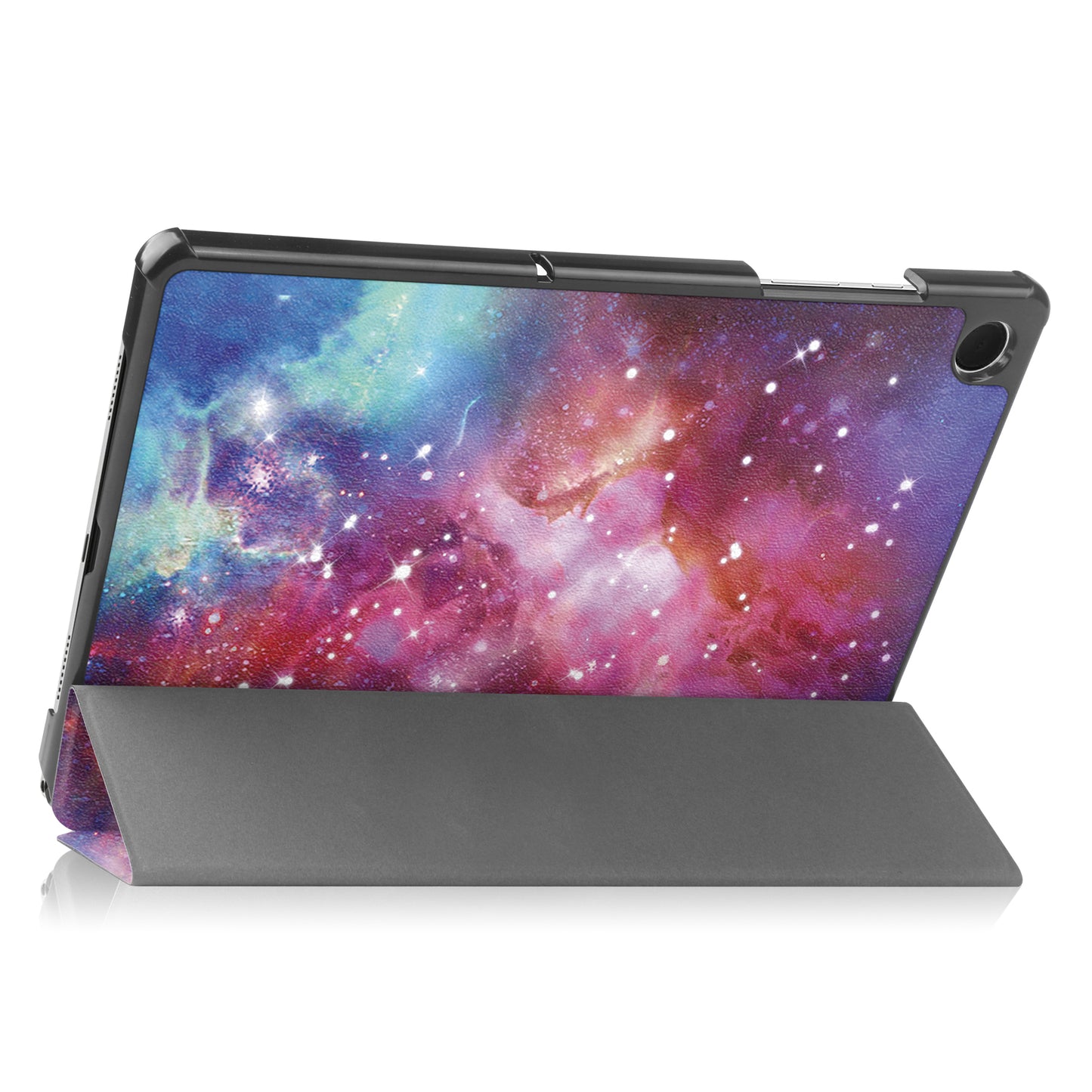 For Samsung Galaxy Tab A9+ Trifold Stand Tablet Case PU Leather Pattern Printing Smart Protective Cover