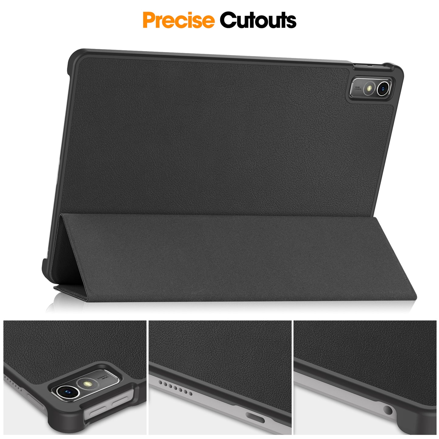 For Lenovo Tab M10 5G Tri-fold Stand Smart Cover PU Leather Auto Wake / Sleep Tablet Case