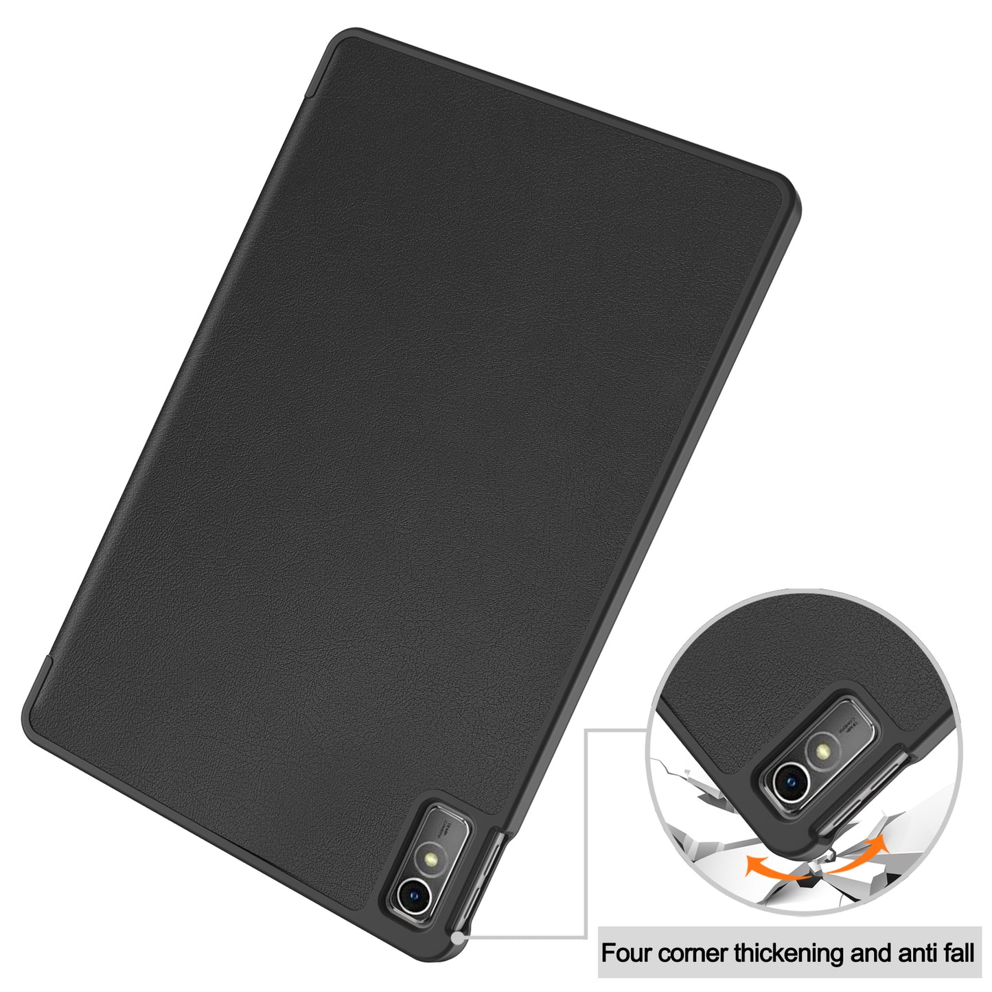 For Lenovo Tab M10 5G Tri-fold Stand Smart Cover PU Leather Auto Wake / Sleep Tablet Case