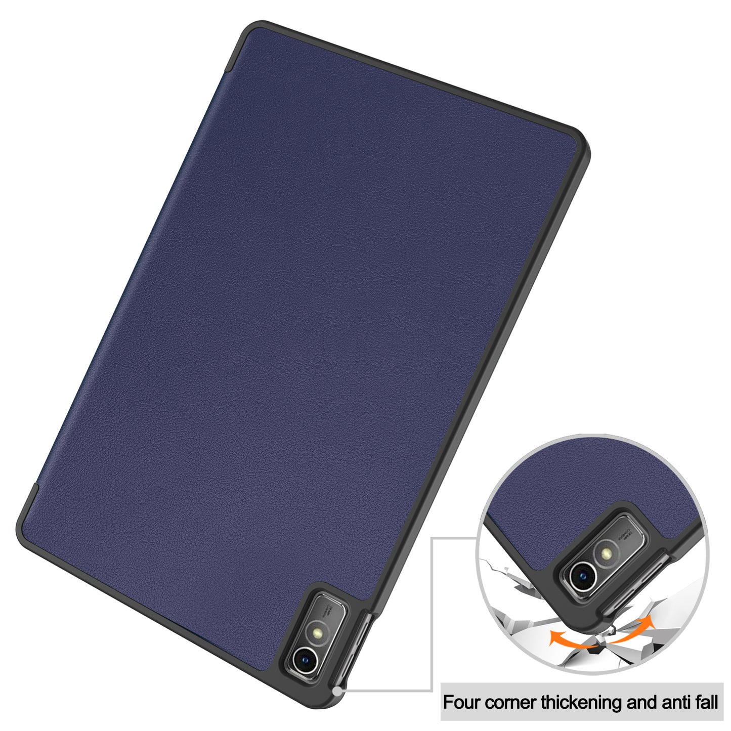 For Lenovo Tab M10 5G Tri-fold Stand Smart Cover PU Leather Auto Wake / Sleep Tablet Case