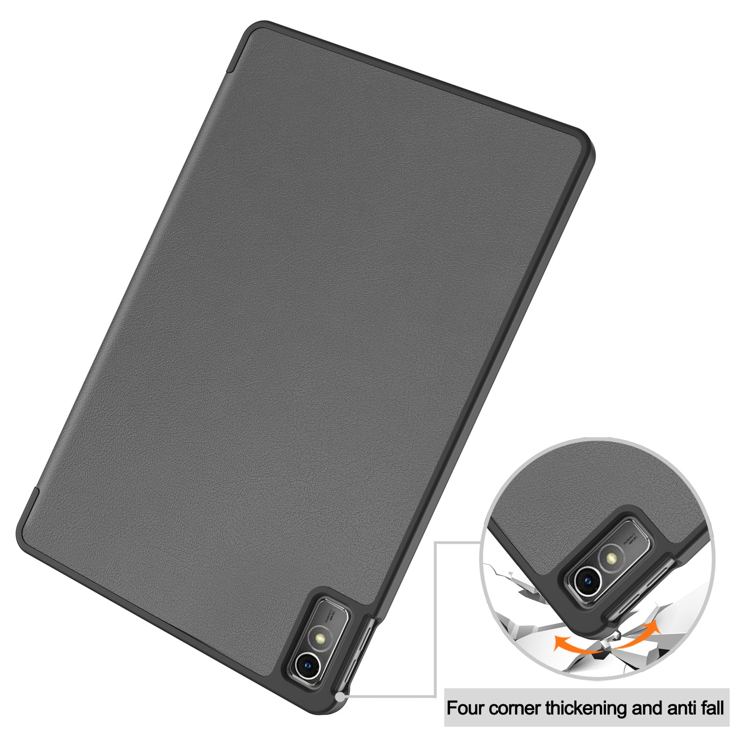 For Lenovo Tab M10 5G Tri-fold Stand Smart Cover PU Leather Auto Wake / Sleep Tablet Case