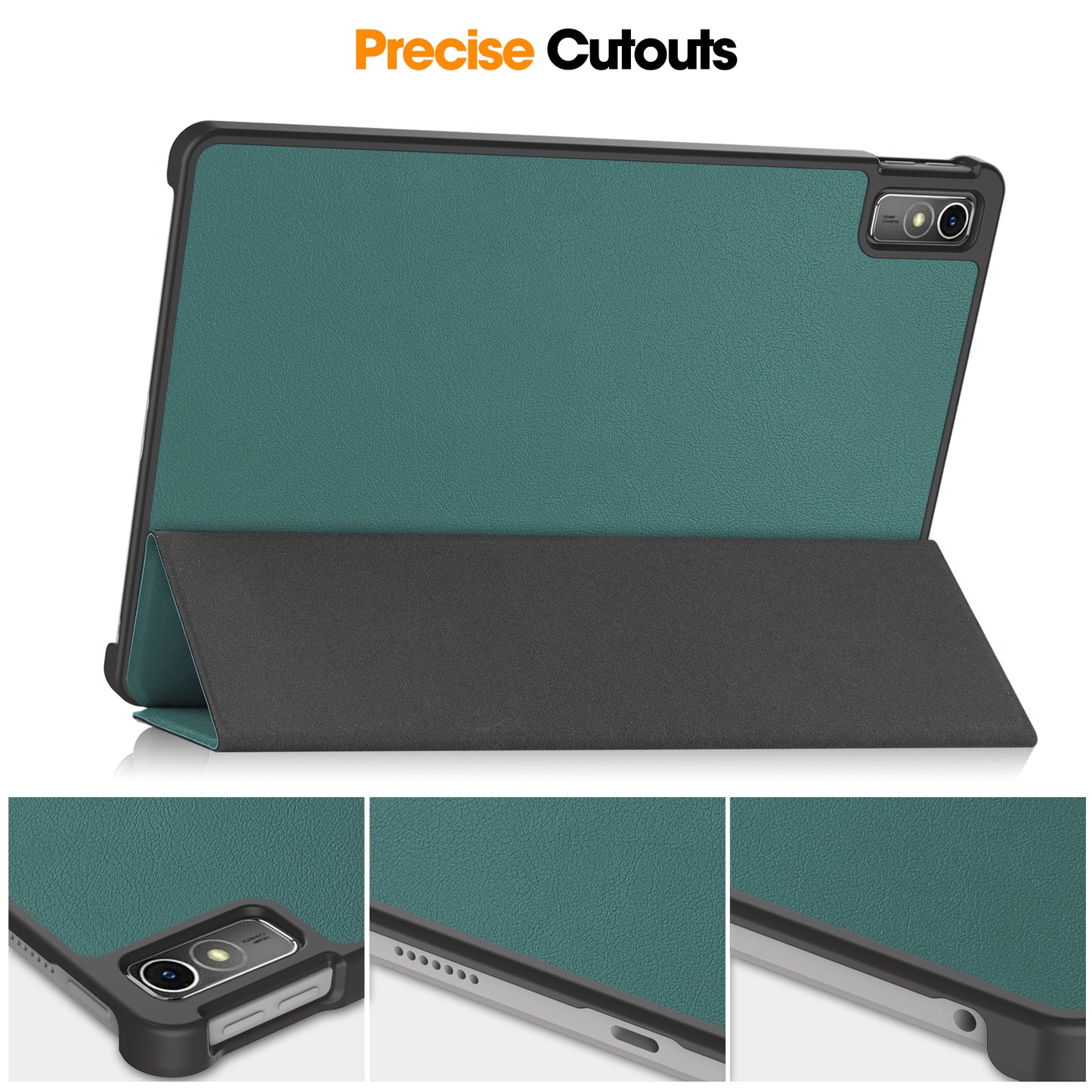 For Lenovo Tab M10 5G Tri-fold Stand Smart Cover PU Leather Auto Wake / Sleep Tablet Case