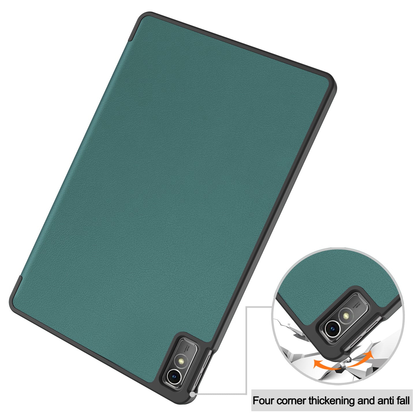 For Lenovo Tab M10 5G Tri-fold Stand Smart Cover PU Leather Auto Wake / Sleep Tablet Case