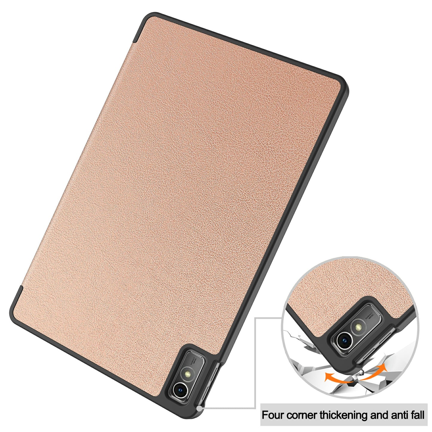For Lenovo Tab M10 5G Tri-fold Stand Smart Cover PU Leather Auto Wake / Sleep Tablet Case