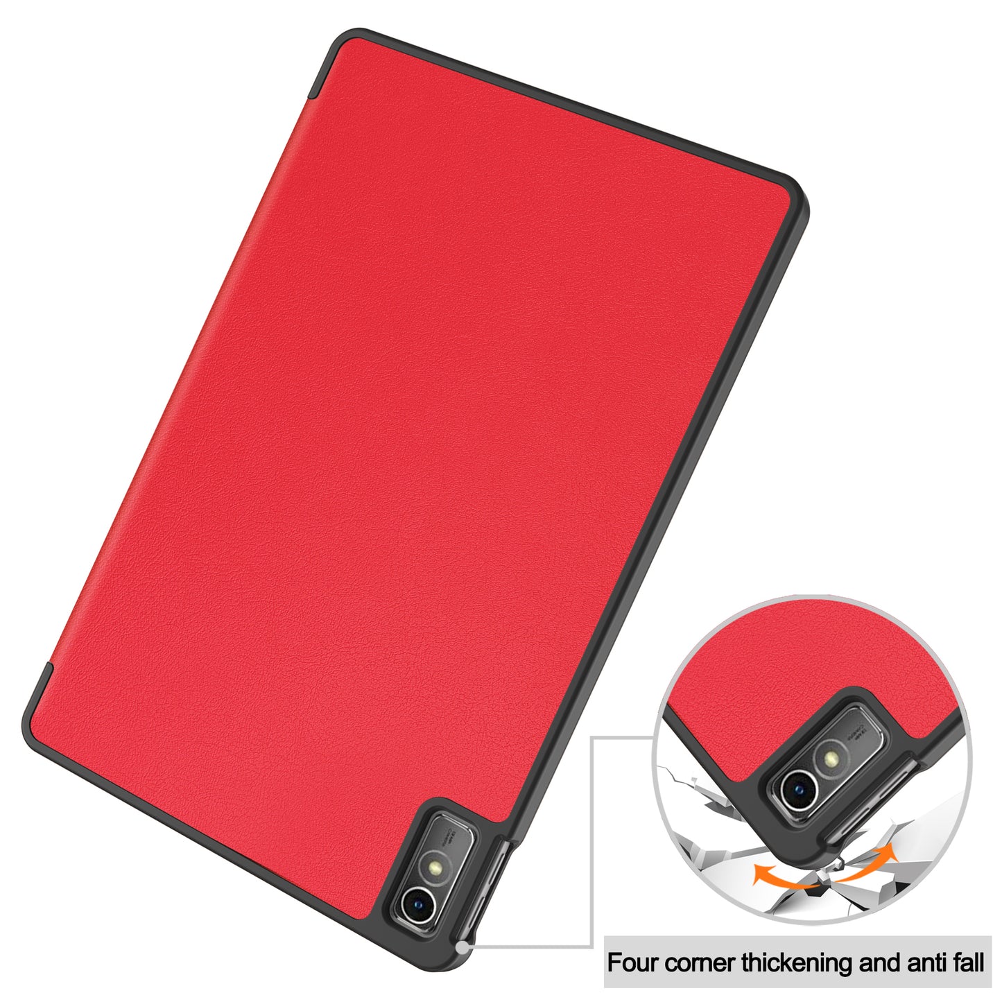 For Lenovo Tab M10 5G Tri-fold Stand Smart Cover PU Leather Auto Wake / Sleep Tablet Case