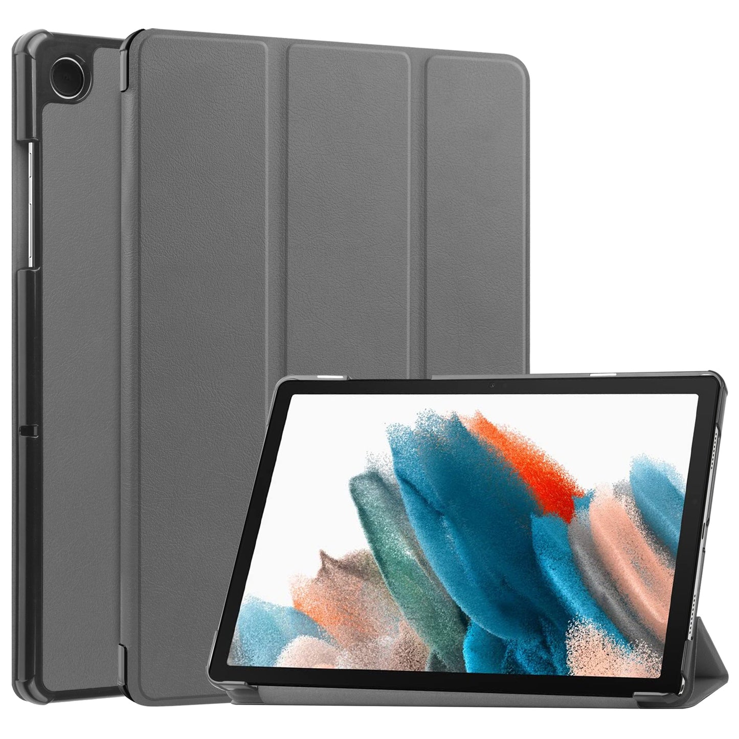For Samsung Galaxy Tab A9+ PU Leather Tablet Case Tri-fold Stand Cover with Auto Sleep / Wake