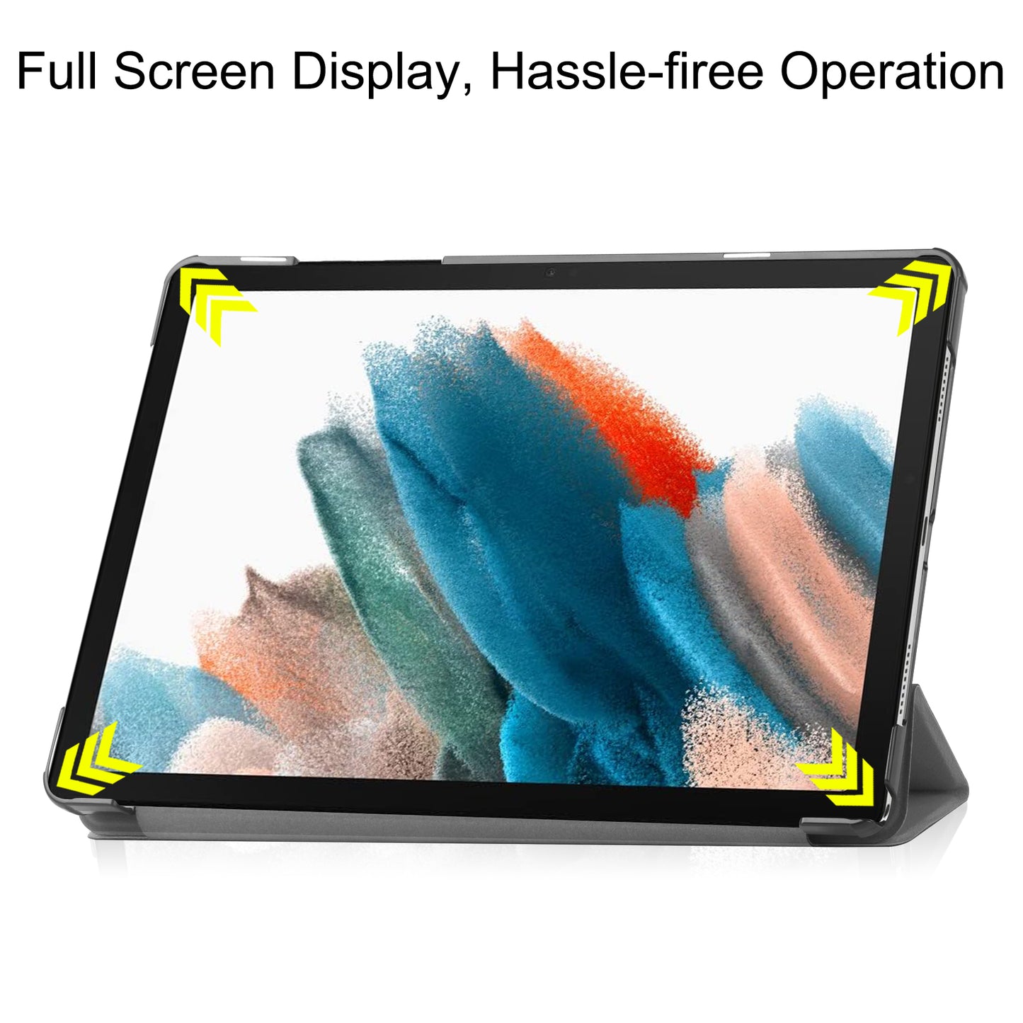 For Samsung Galaxy Tab A9+ PU Leather Tablet Case Tri-fold Stand Cover with Auto Sleep / Wake