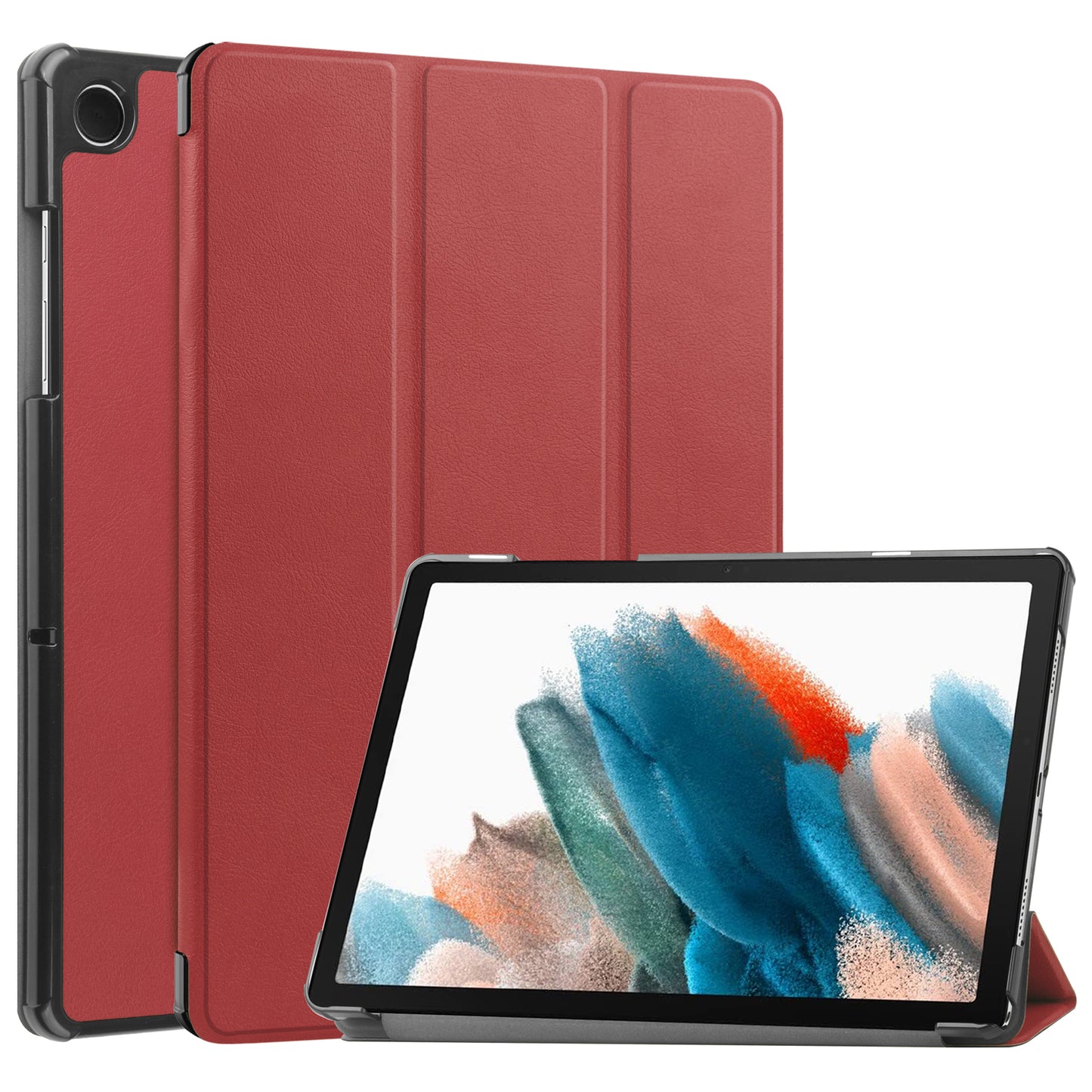 For Samsung Galaxy Tab A9+ PU Leather Tablet Case Tri-fold Stand Cover with Auto Sleep / Wake