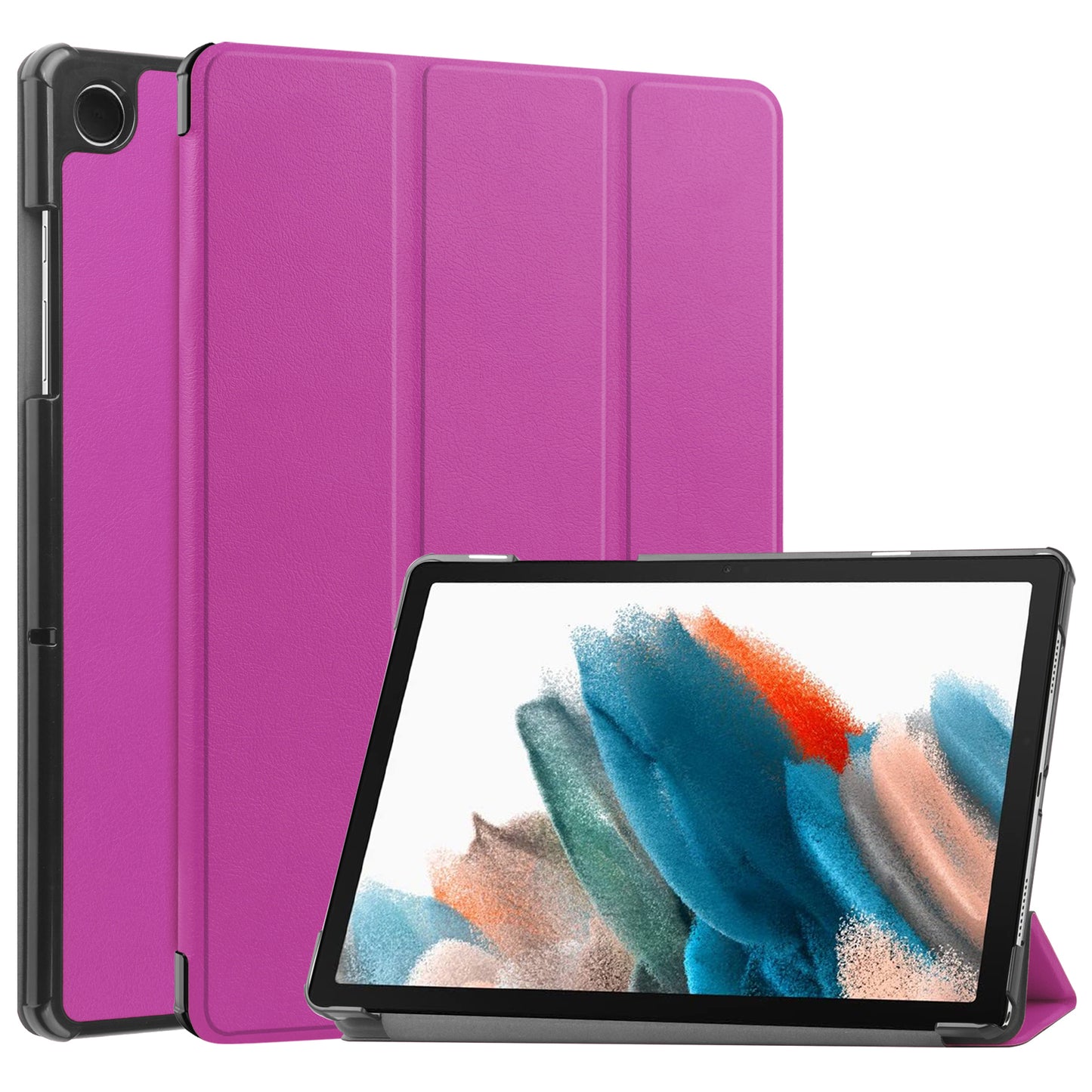 For Samsung Galaxy Tab A9+ PU Leather Tablet Case Tri-fold Stand Cover with Auto Sleep / Wake
