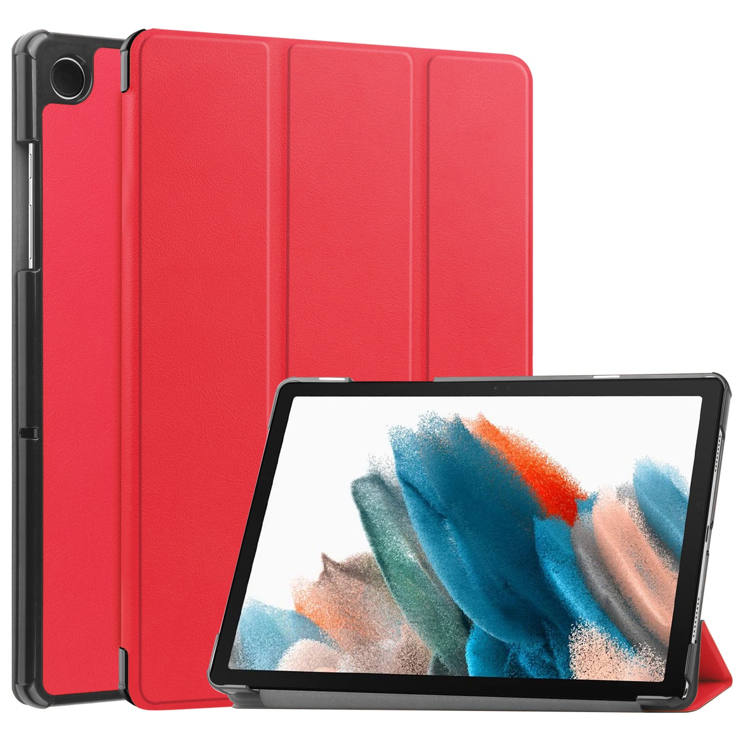 For Samsung Galaxy Tab A9+ PU Leather Tablet Case Tri-fold Stand Cover with Auto Sleep / Wake