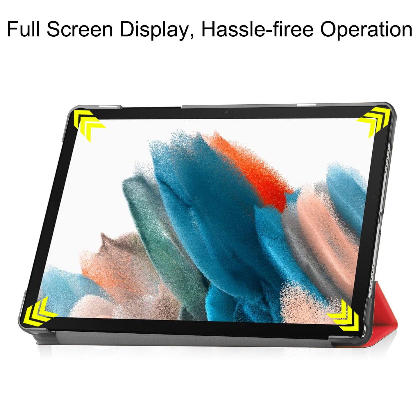 For Samsung Galaxy Tab A9+ PU Leather Tablet Case Tri-fold Stand Cover with Auto Sleep / Wake
