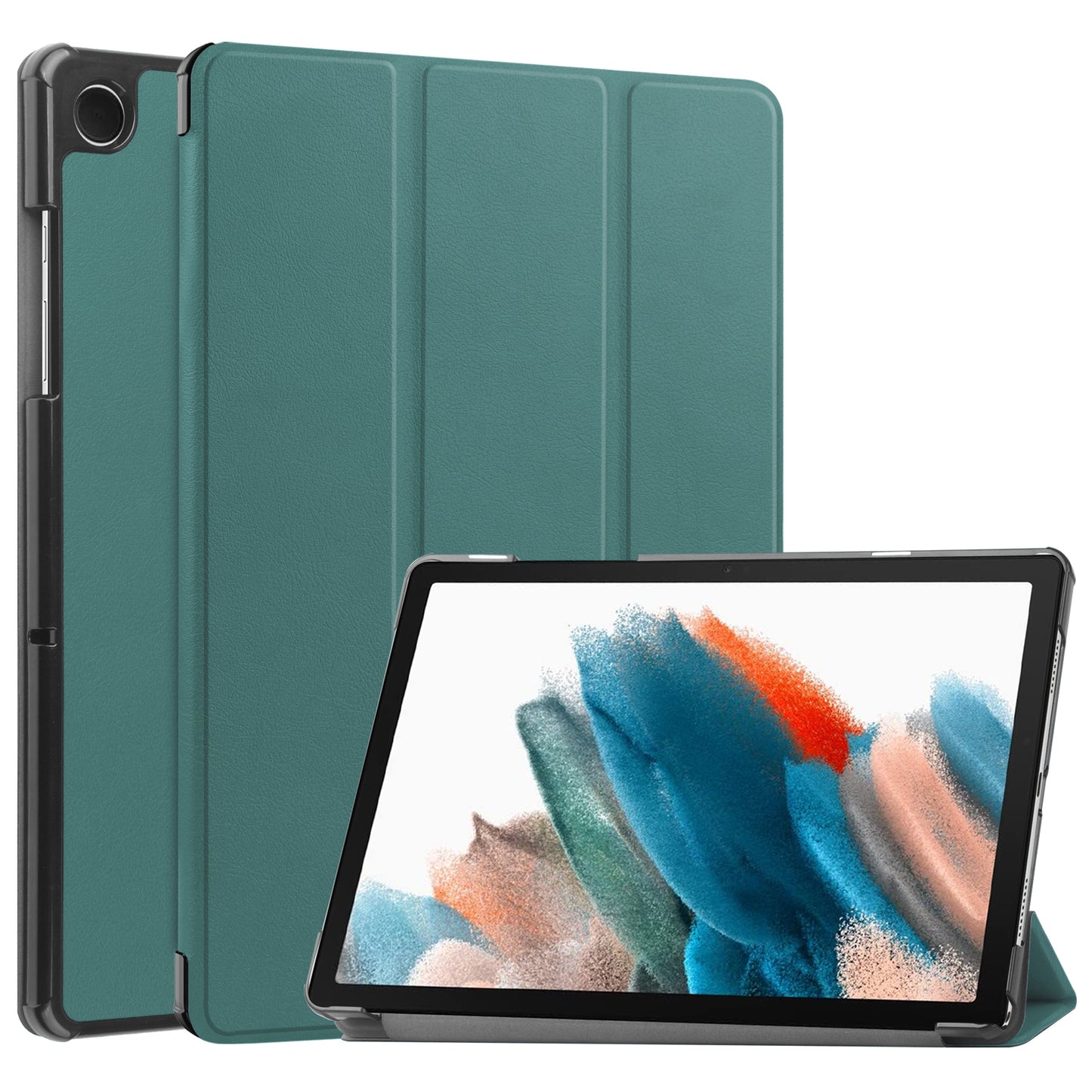 For Samsung Galaxy Tab A9+ PU Leather Tablet Case Tri-fold Stand Cover with Auto Sleep / Wake