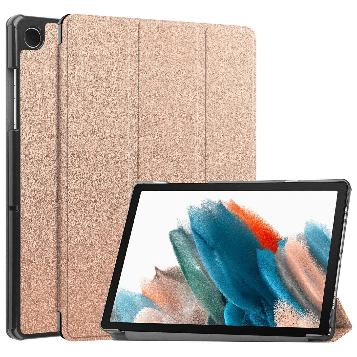 For Samsung Galaxy Tab A9+ PU Leather Tablet Case Tri-fold Stand Cover with Auto Sleep / Wake