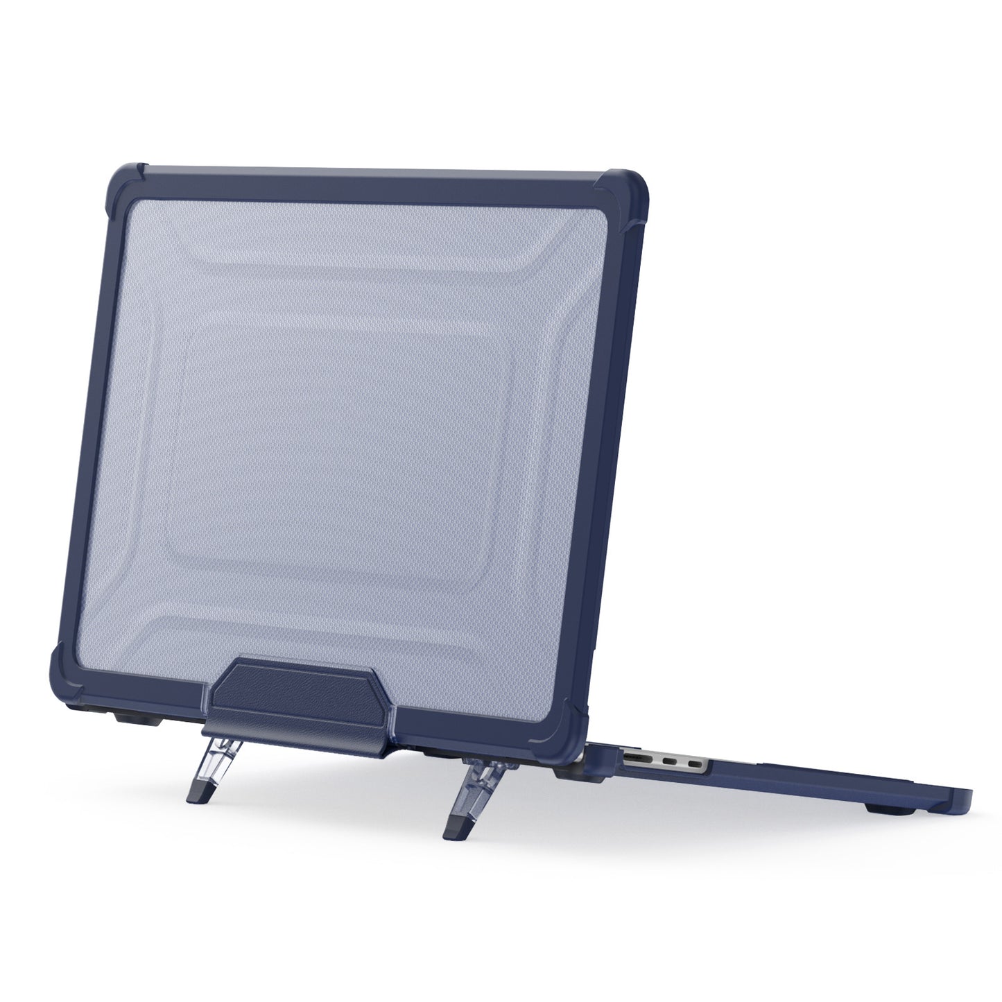 For Macbook Air 15 inch (2023) M2 A2941 PC+TPU Laptop Case Heat Dissipation Kickstand Non-slip Notebook Cover
