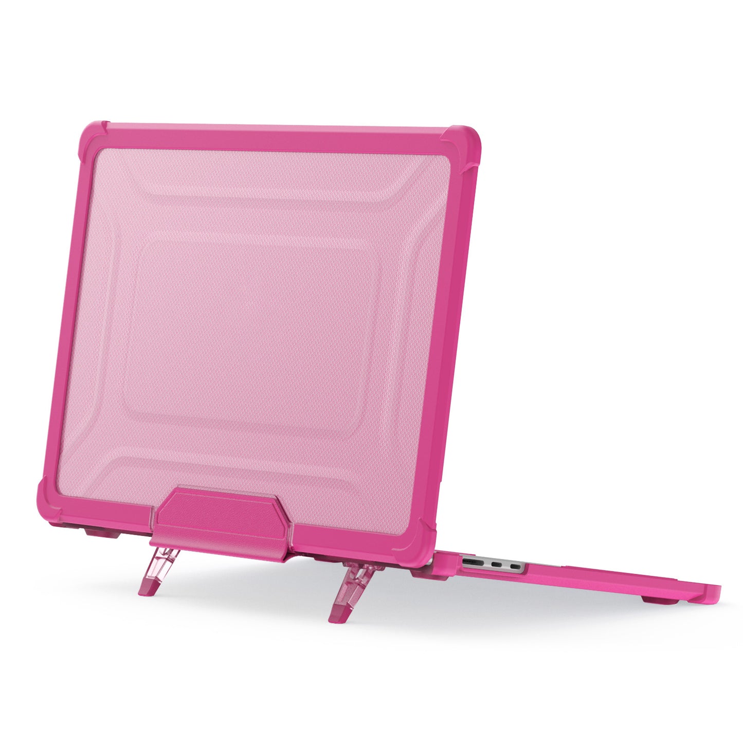 For Macbook Air 15 inch (2023) M2 A2941 PC+TPU Laptop Case Heat Dissipation Kickstand Non-slip Notebook Cover