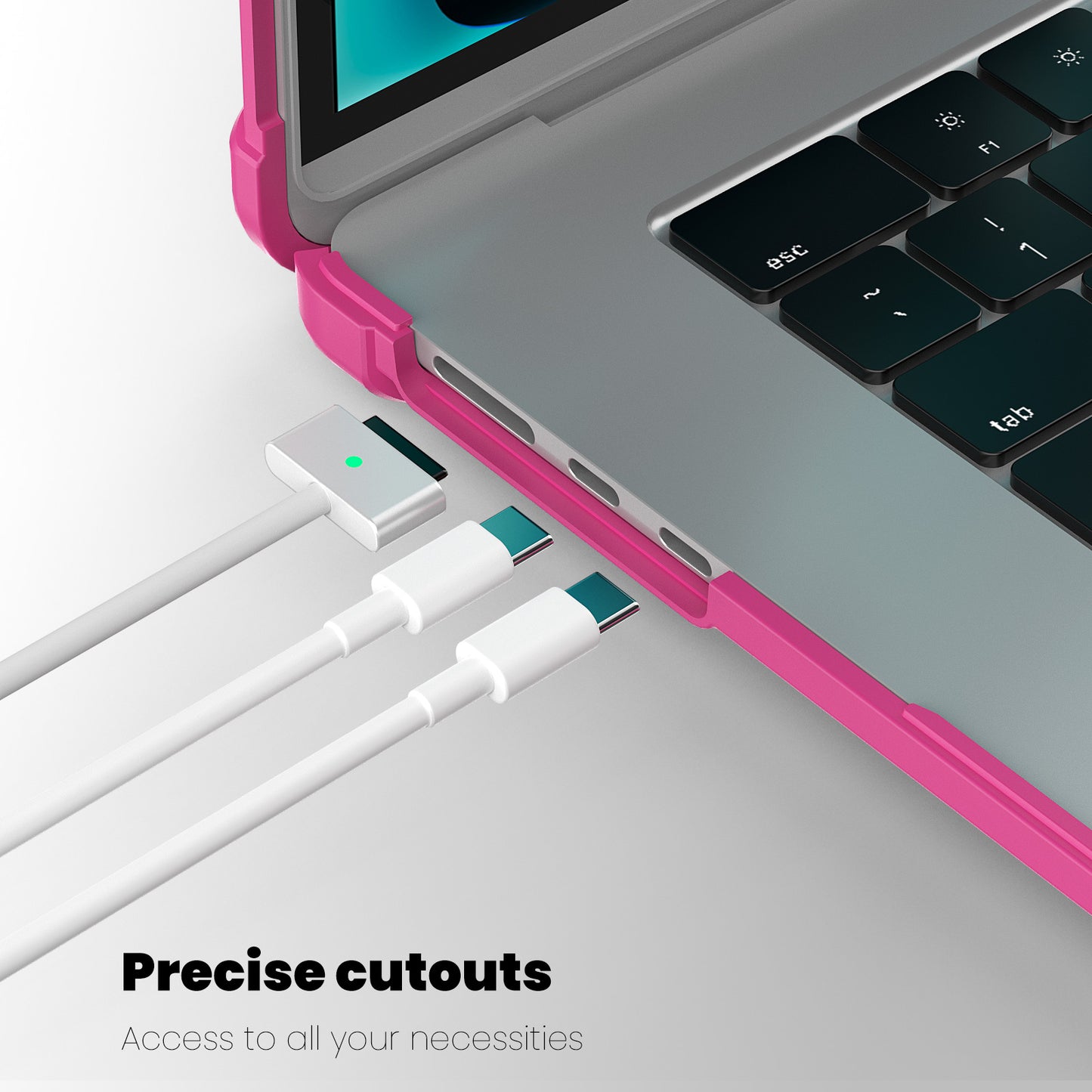 For Macbook Air 15 inch (2023) M2 A2941 PC+TPU Laptop Case Heat Dissipation Kickstand Non-slip Notebook Cover