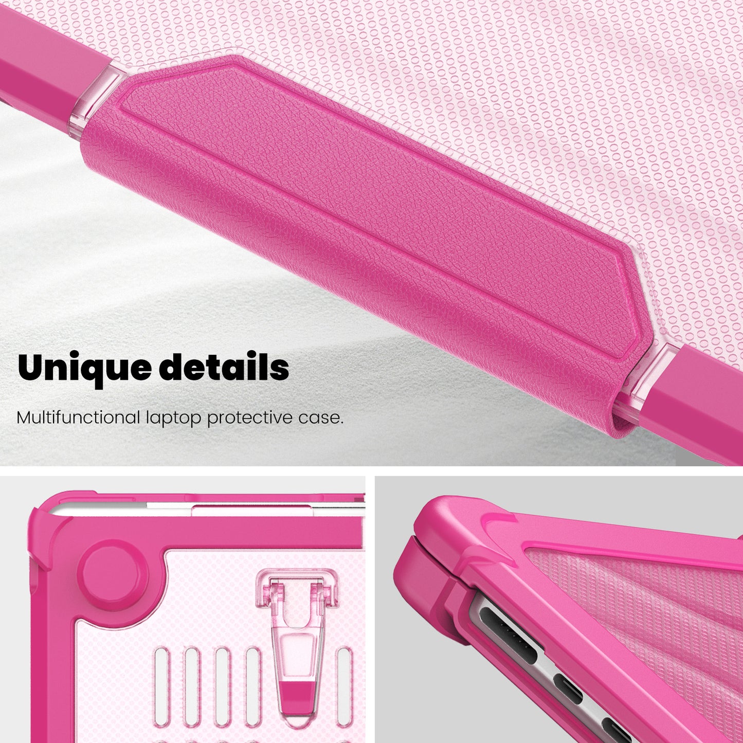 For Macbook Air 15 inch (2023) M2 A2941 PC+TPU Laptop Case Heat Dissipation Kickstand Non-slip Notebook Cover