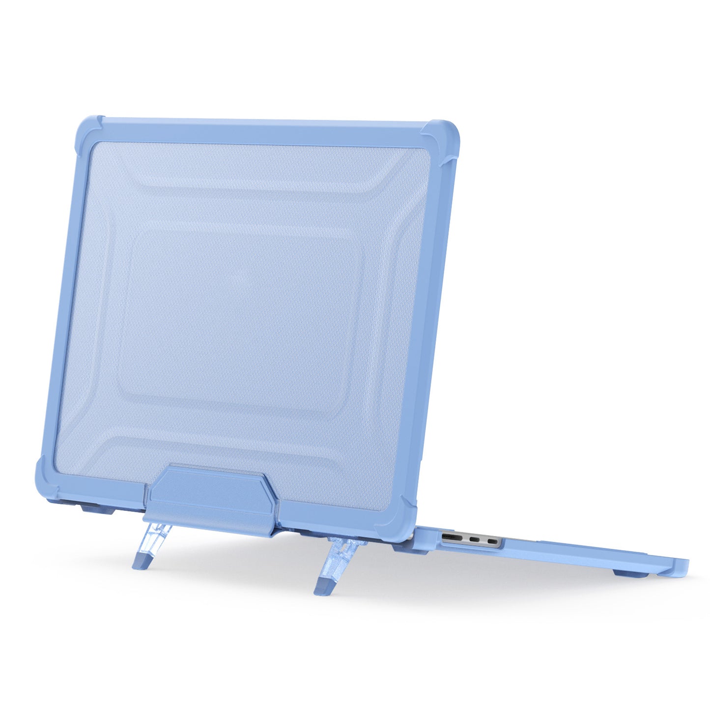 For Macbook Air 15 inch (2023) M2 A2941 PC+TPU Laptop Case Heat Dissipation Kickstand Non-slip Notebook Cover