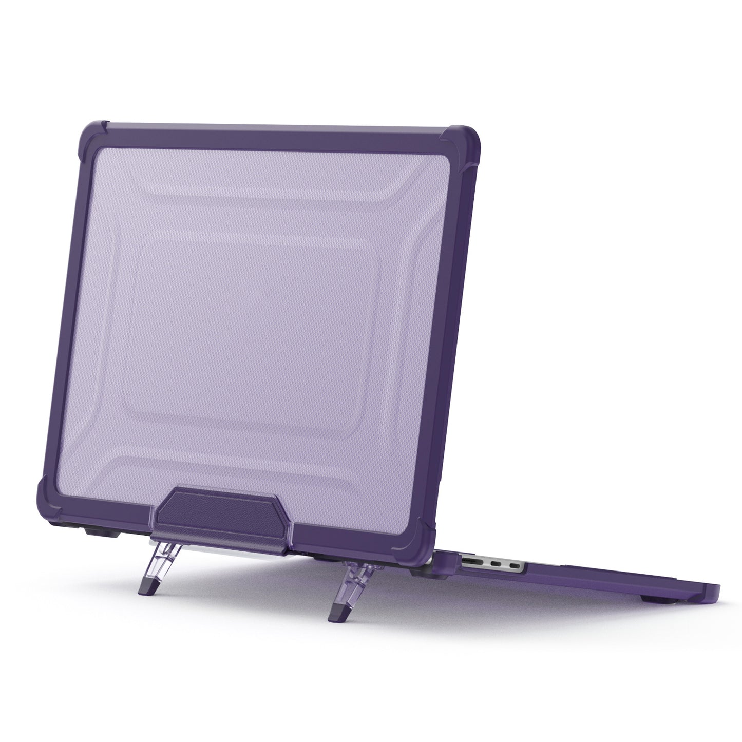 For Macbook Air 15 inch (2023) M2 A2941 PC+TPU Laptop Case Heat Dissipation Kickstand Non-slip Notebook Cover