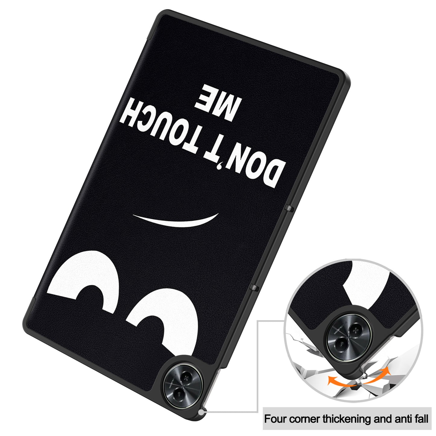 For Realme Pad 2 PU Leather Trifold Stand Cover Pattern Printing Protective Tablet Case