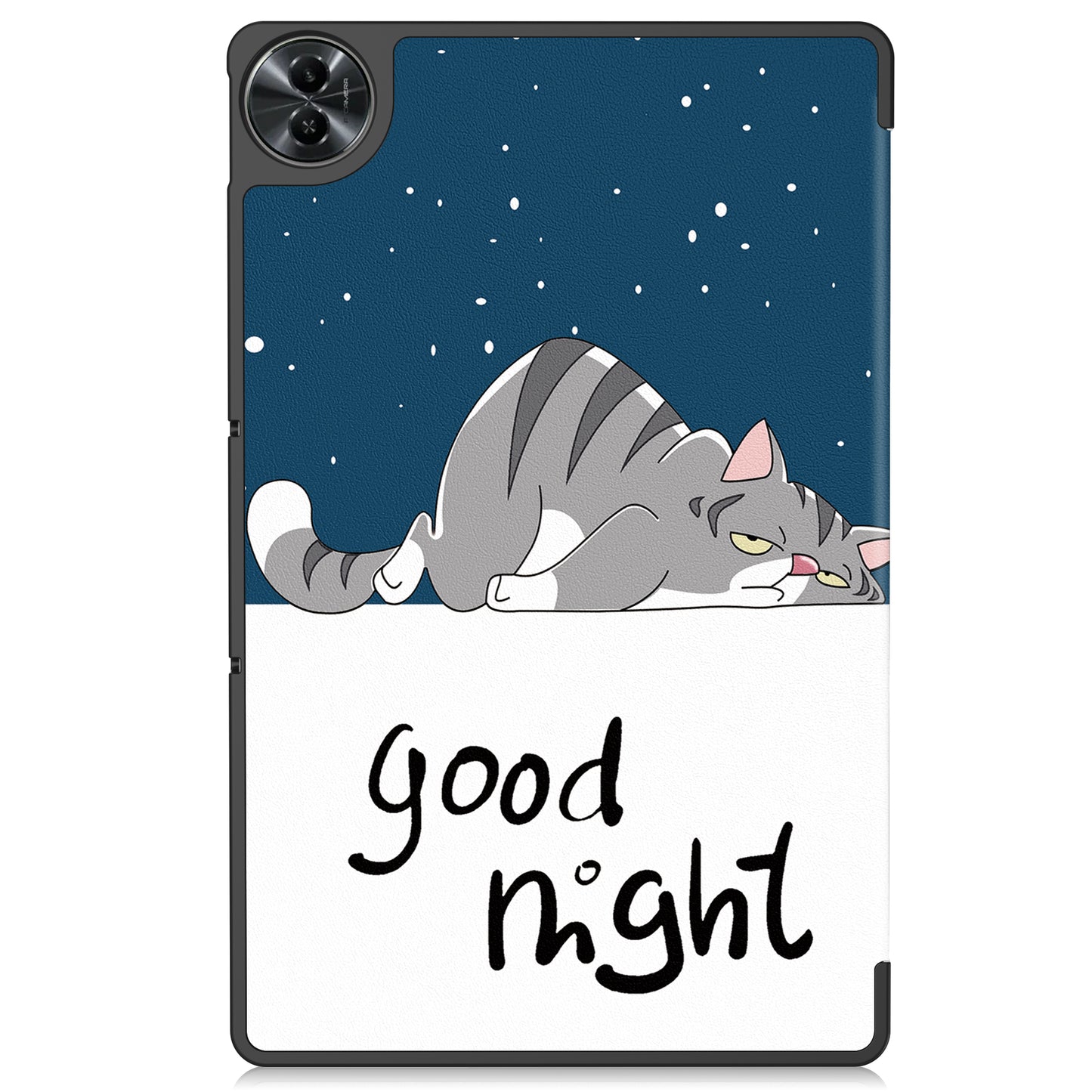 For Realme Pad 2 PU Leather Trifold Stand Cover Pattern Printing Protective Tablet Case