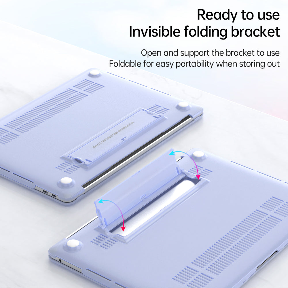 For MacBook Air 13 inch (2013-2017) A1466 / (2010-2012) A1369 Laptop Case Heat Dissipation Kickstand PC Cover