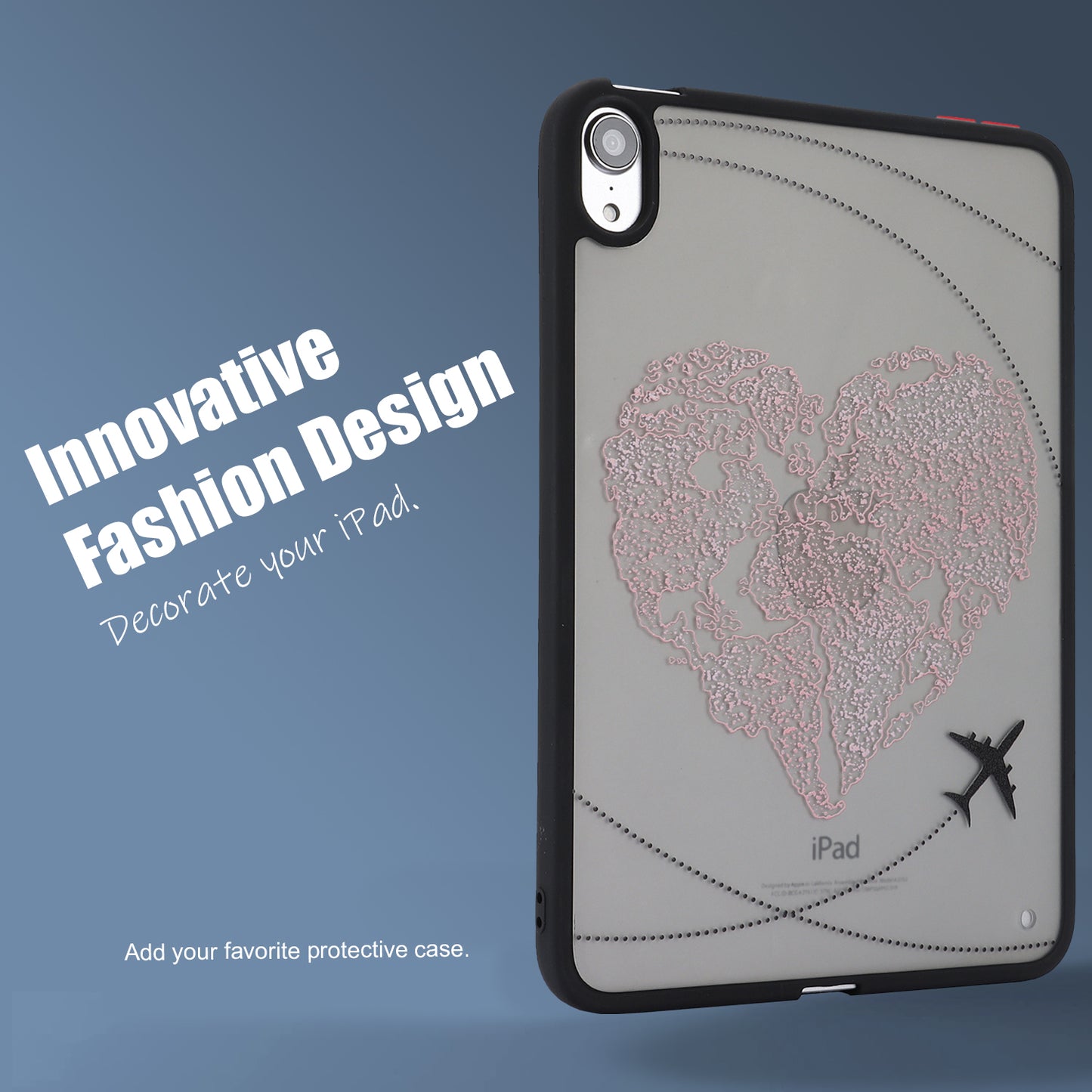 Skin-touch Pattern Printing Tablet Case for iPad mini (2021) , PC+TPU Anti-scratch Tablet Cover