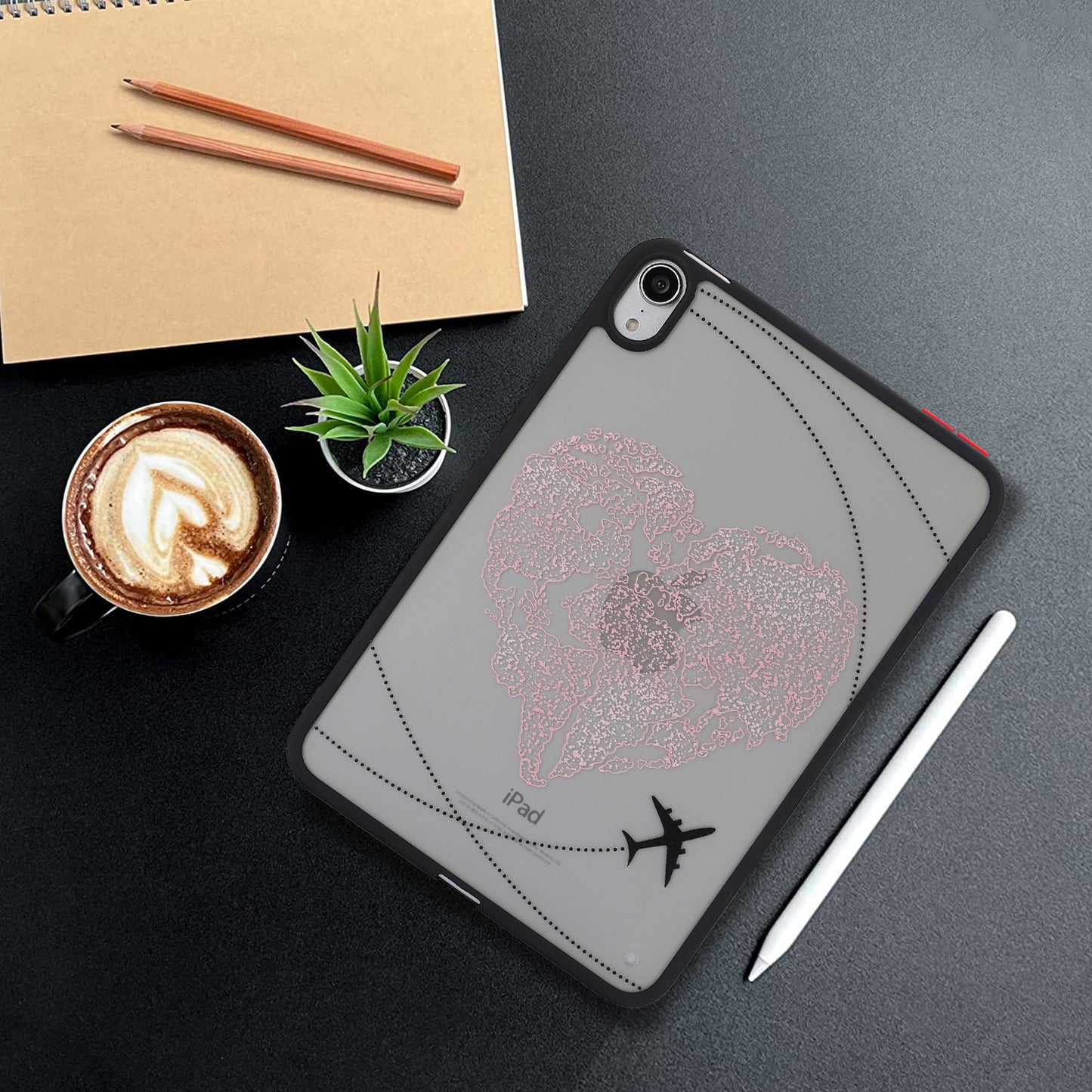 Skin-touch Pattern Printing Tablet Case for iPad mini (2021) , PC+TPU Anti-scratch Tablet Cover
