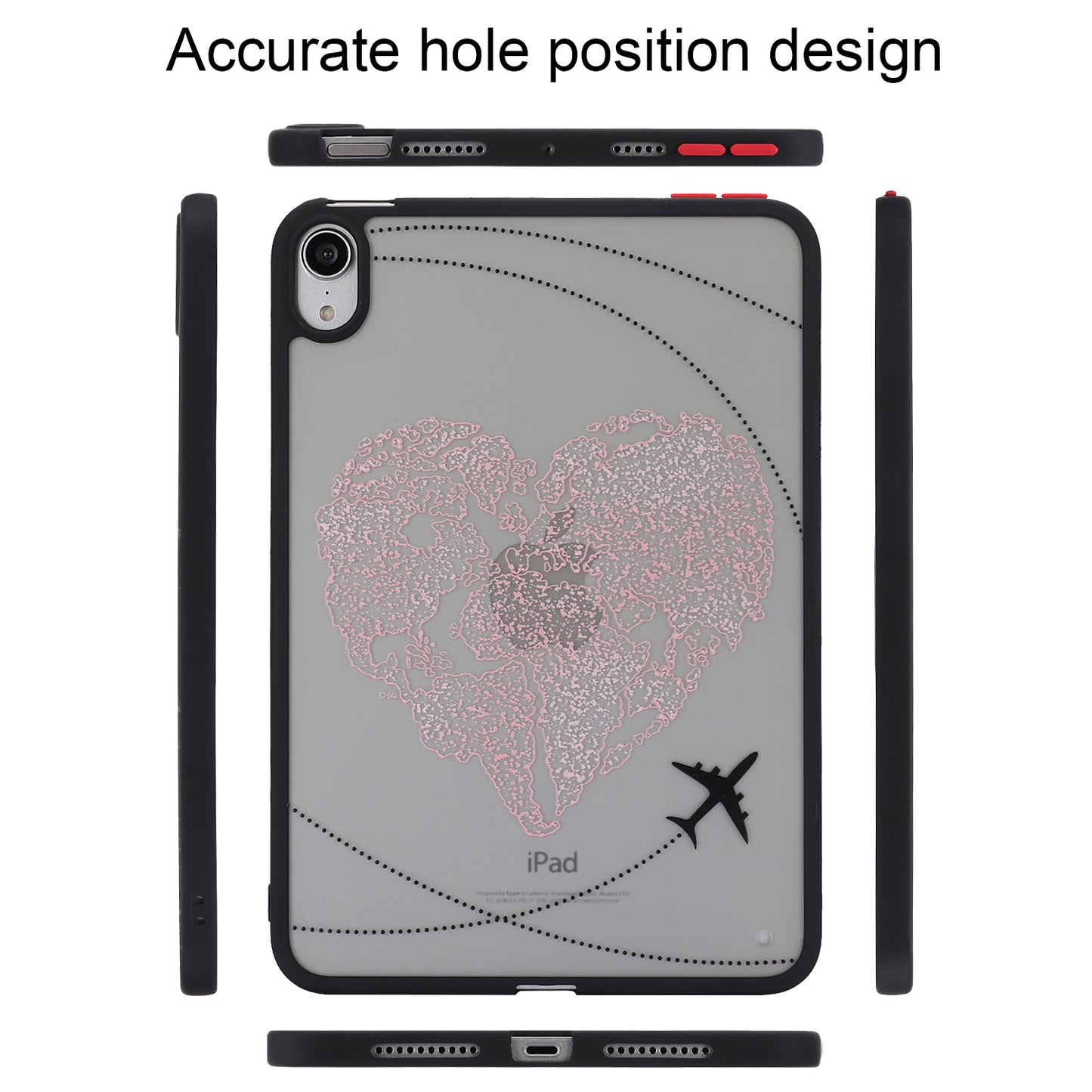 Skin-touch Pattern Printing Tablet Case for iPad mini (2021) , PC+TPU Anti-scratch Tablet Cover