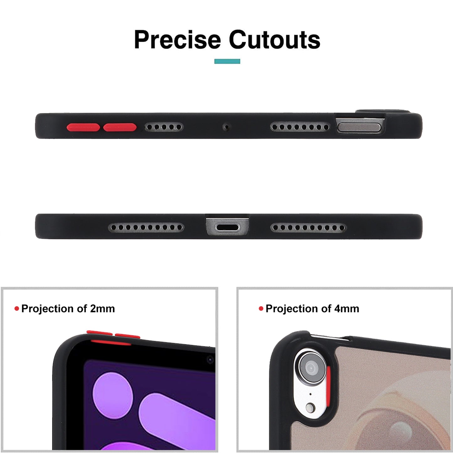 Skin-touch Pattern Printing Tablet Case for iPad mini (2021) , PC+TPU Anti-scratch Tablet Cover