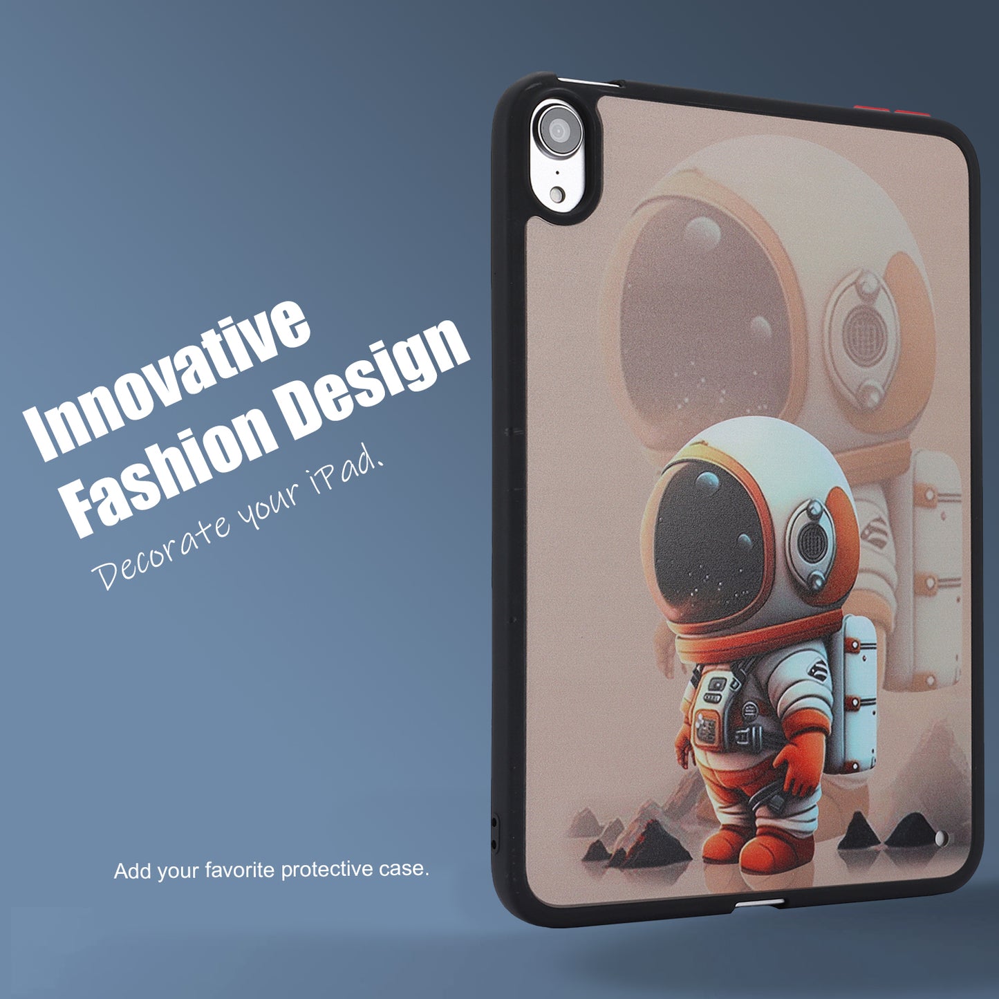 Skin-touch Pattern Printing Tablet Case for iPad mini (2021) , PC+TPU Anti-scratch Tablet Cover
