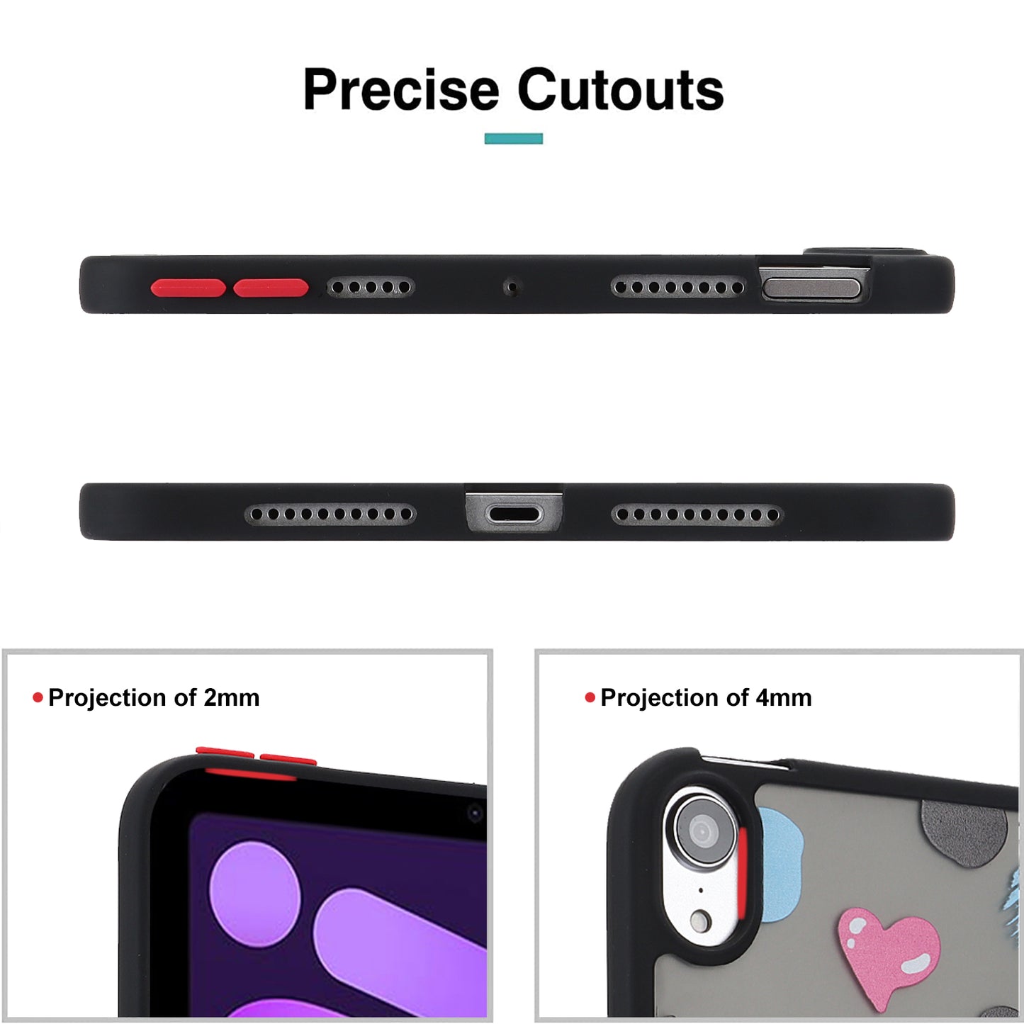 Skin-touch Pattern Printing Tablet Case for iPad mini (2021) , PC+TPU Anti-scratch Tablet Cover