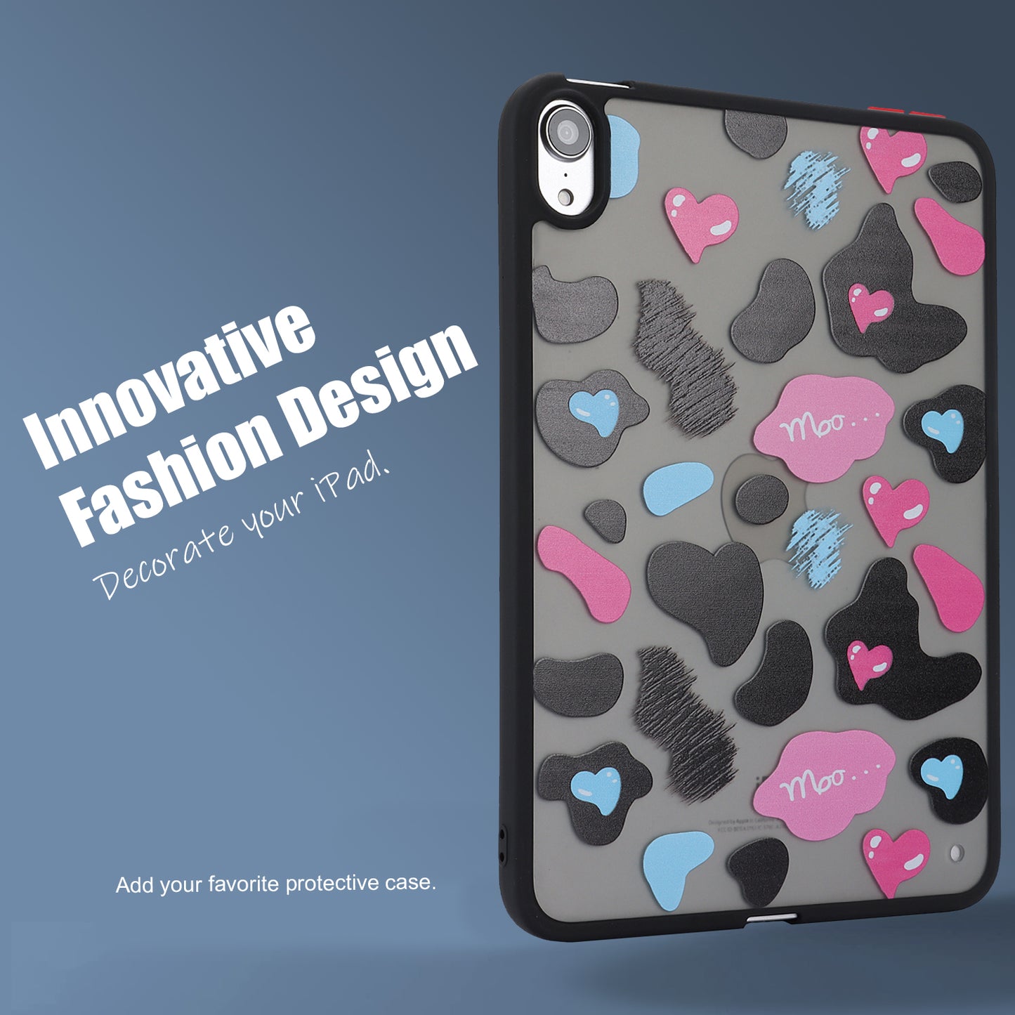 Skin-touch Pattern Printing Tablet Case for iPad mini (2021) , PC+TPU Anti-scratch Tablet Cover