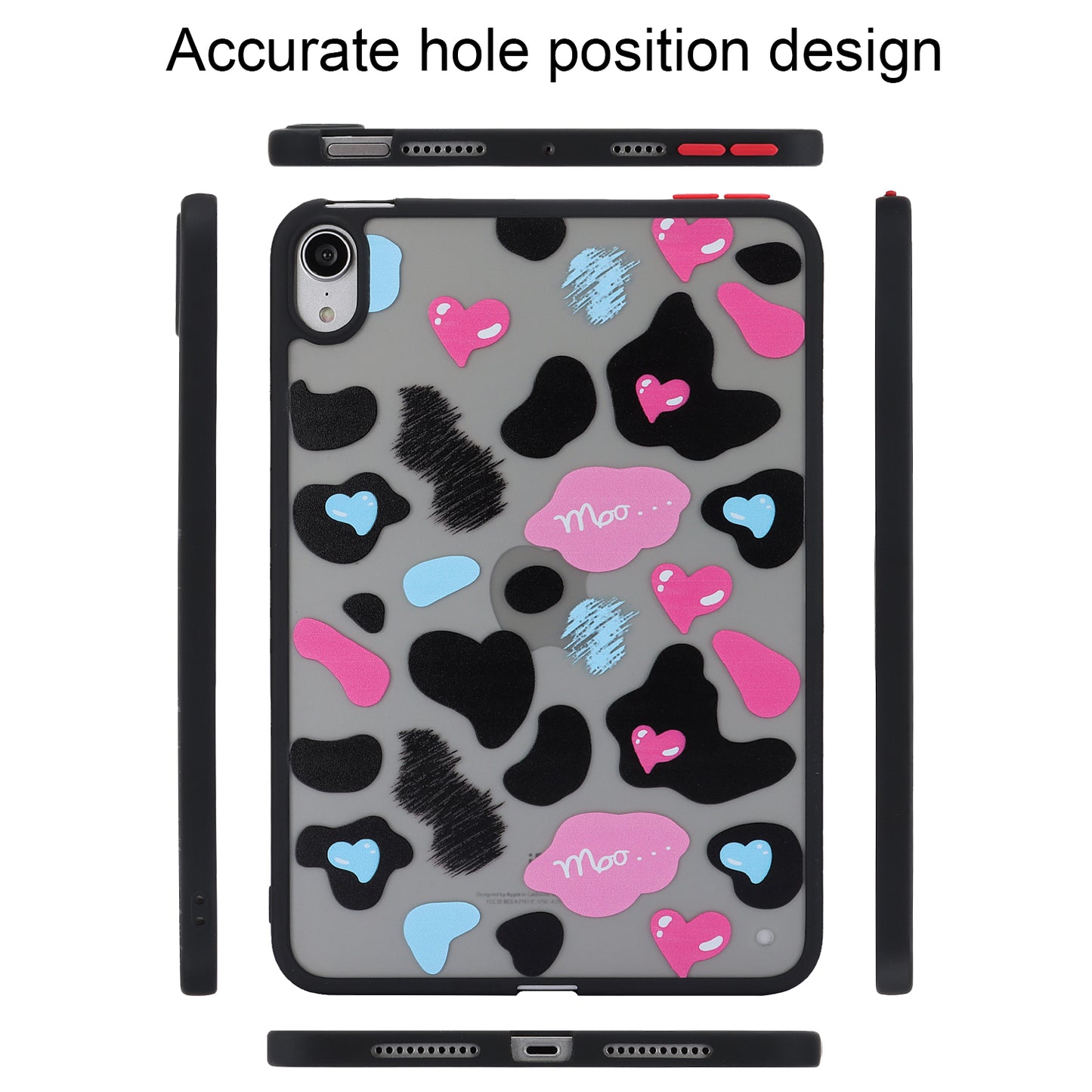 Skin-touch Pattern Printing Tablet Case for iPad mini (2021) , PC+TPU Anti-scratch Tablet Cover