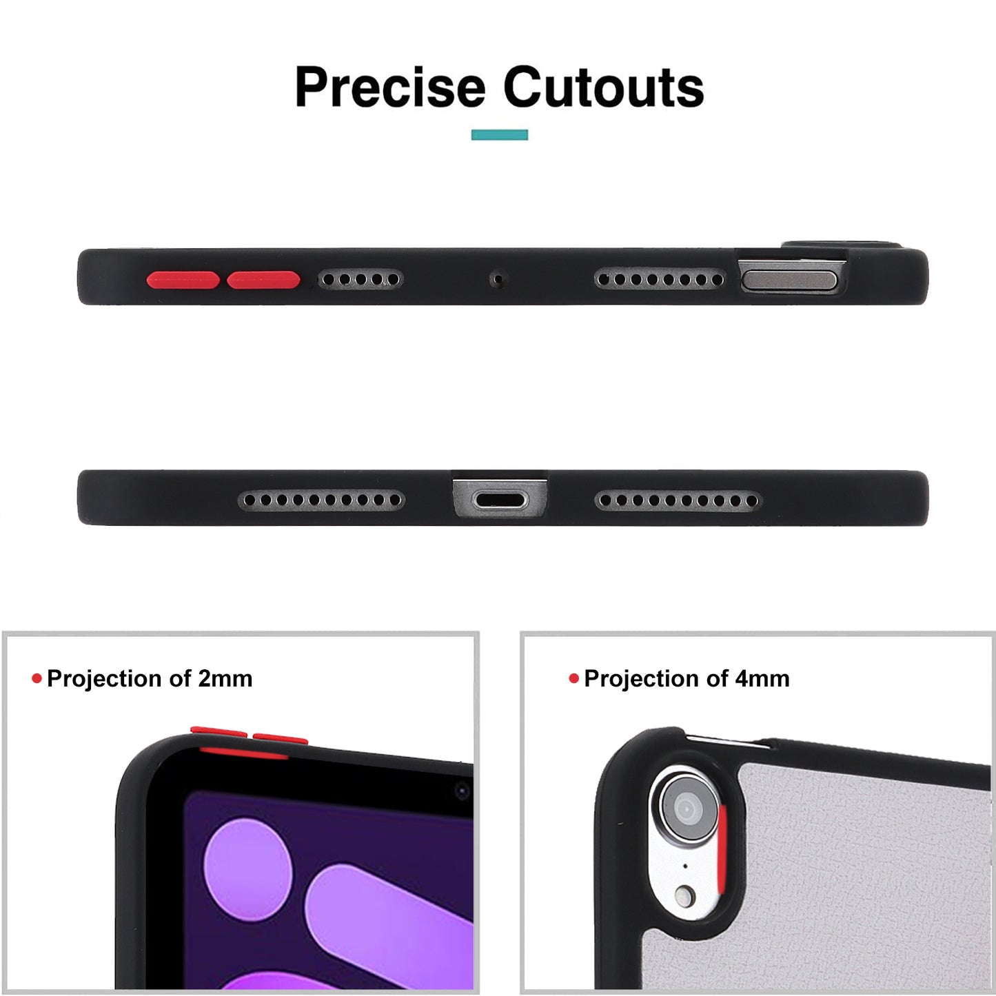 Skin-touch Pattern Printing Tablet Case for iPad mini (2021) , PC+TPU Anti-scratch Tablet Cover